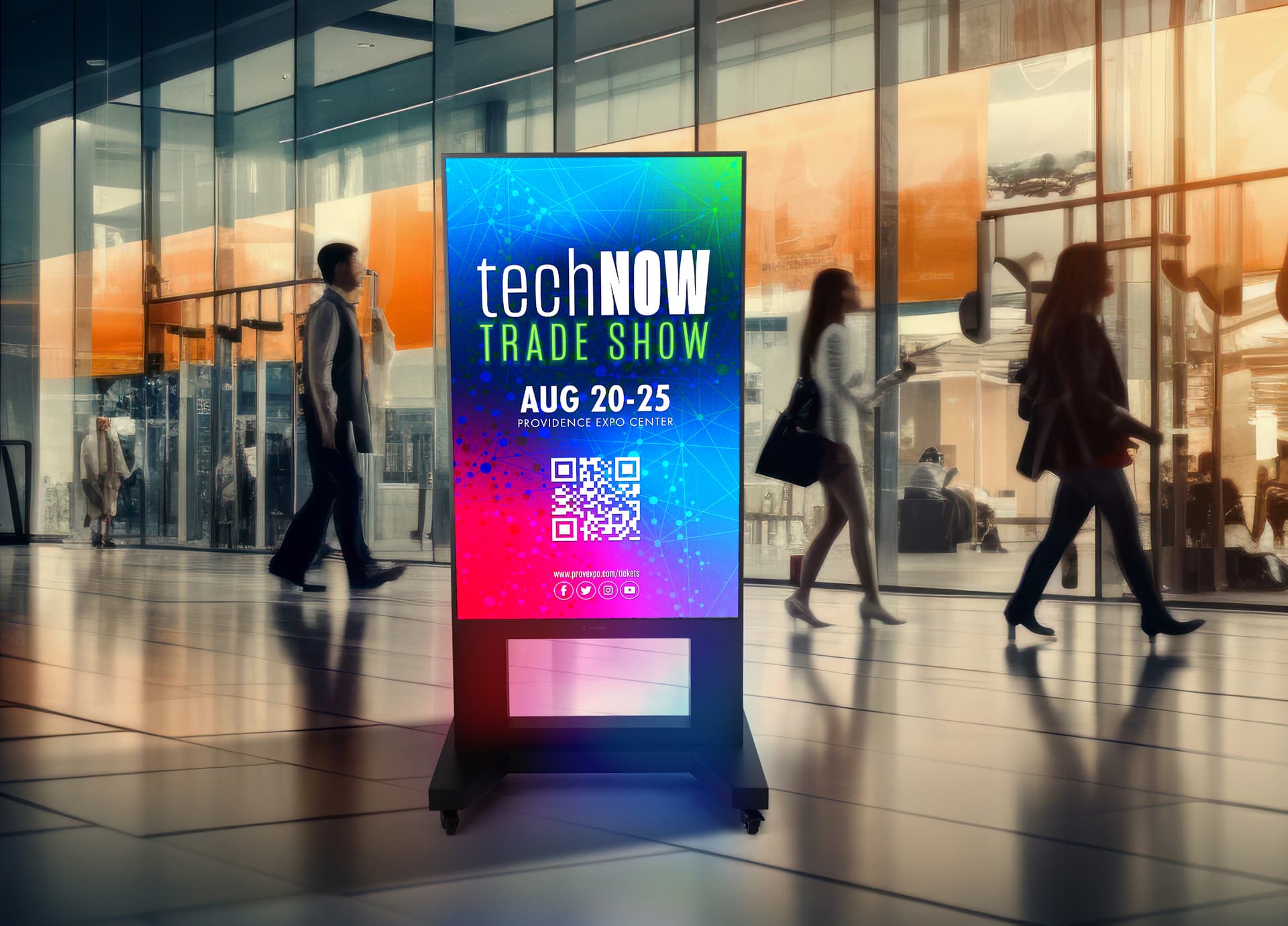Outdoor LED Poster In High-Traffic Shopping Center