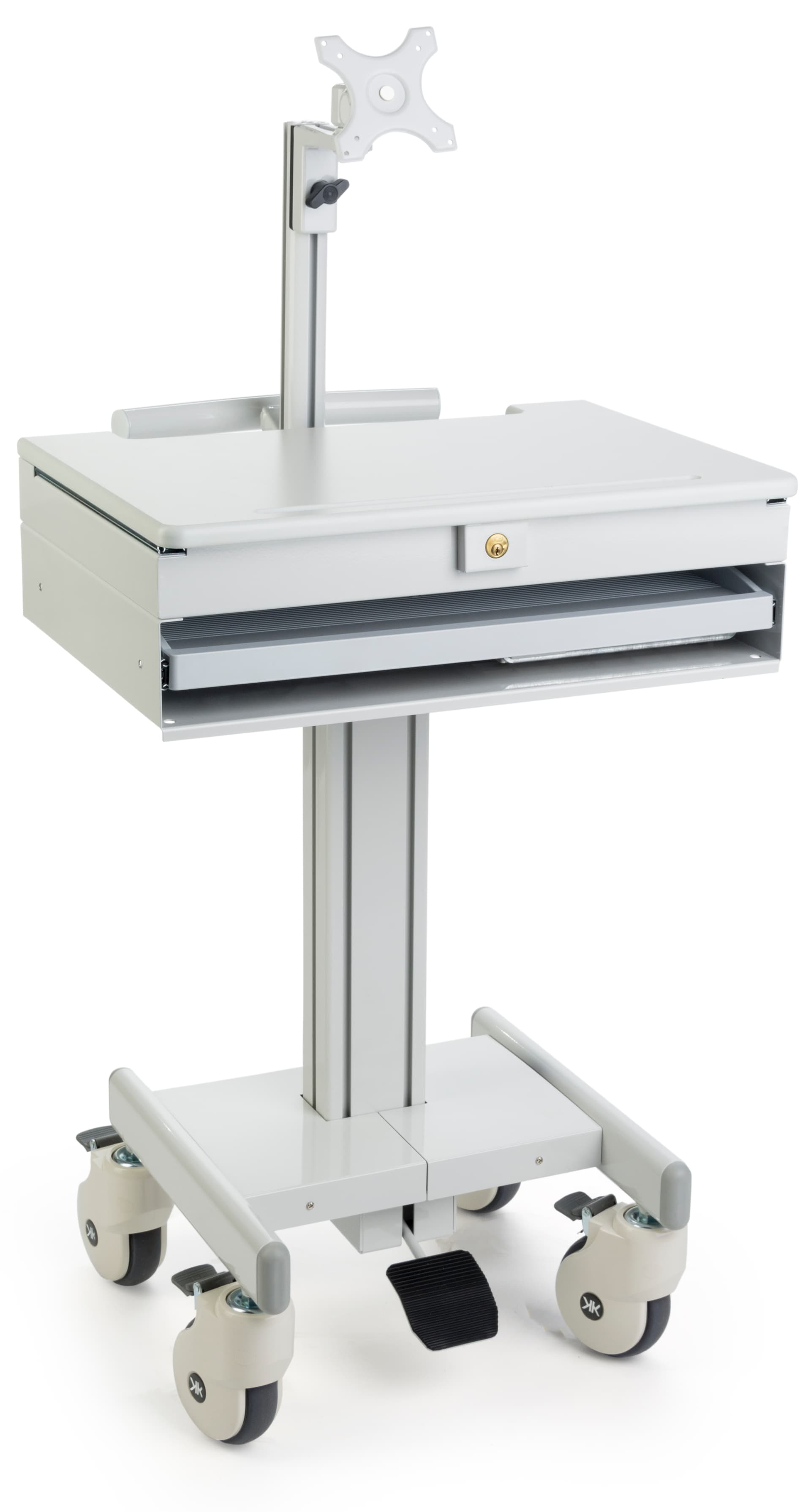 Medical Computer Cart with Single Mount