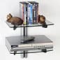 Glass TV Shelf for Wall Mount, Adjustable, In-Post Cable Management