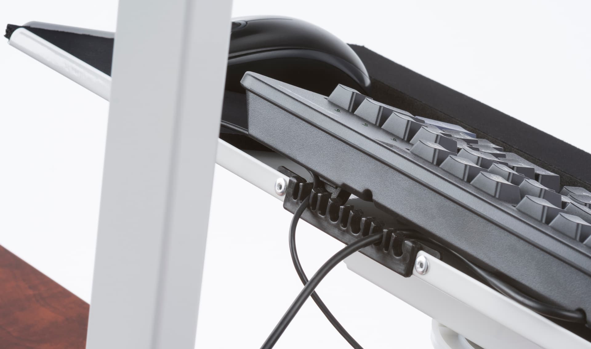Monitor Arm w/ Keyboard Tray, Cable Management