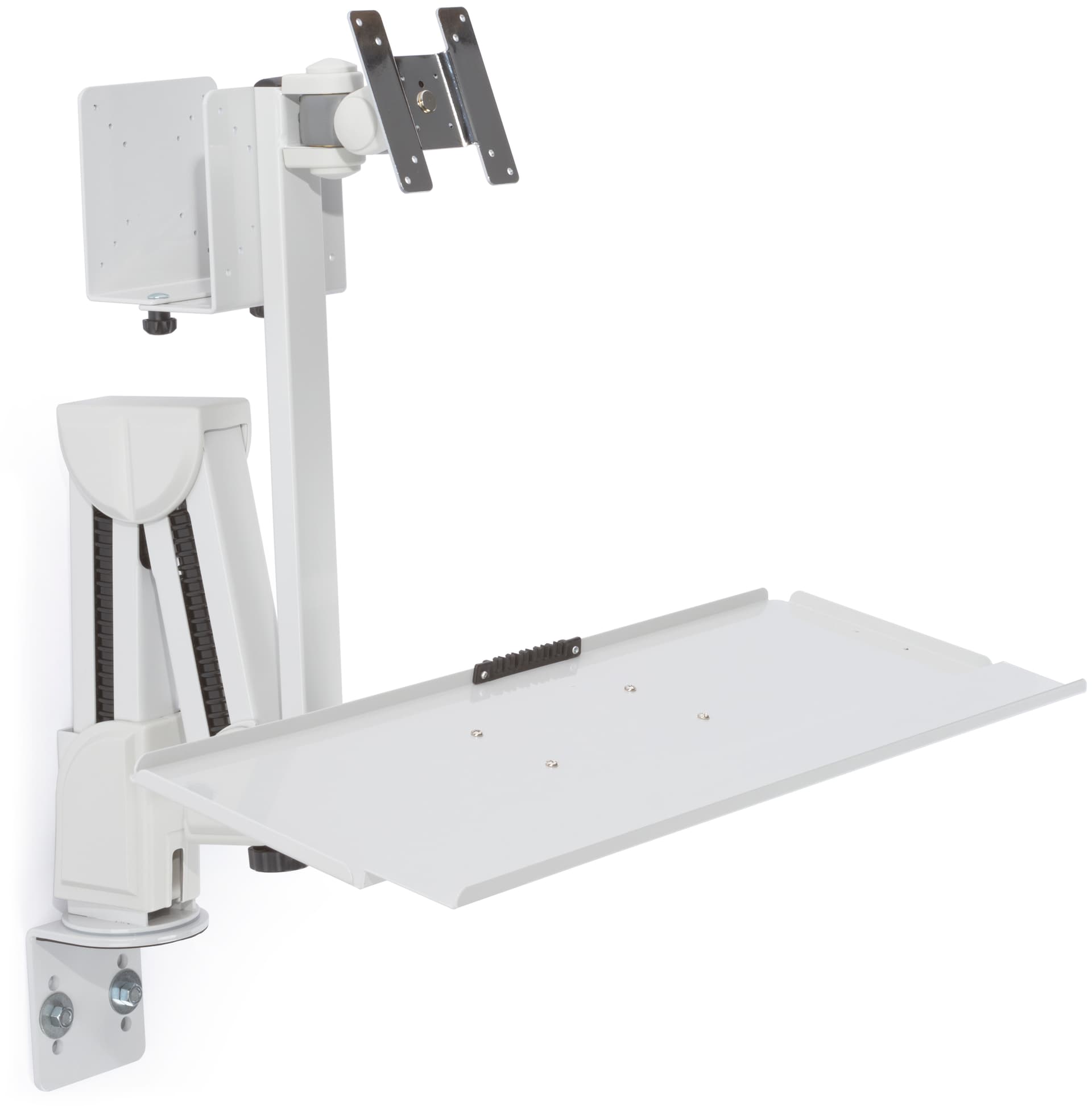 Monitor Arm w/ Keyboard Tray, Rotates 360°