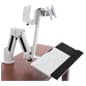 Workstation for Wall or Counter, Fits 14”–27” Monitors, CPU & Keyboard Holder - White