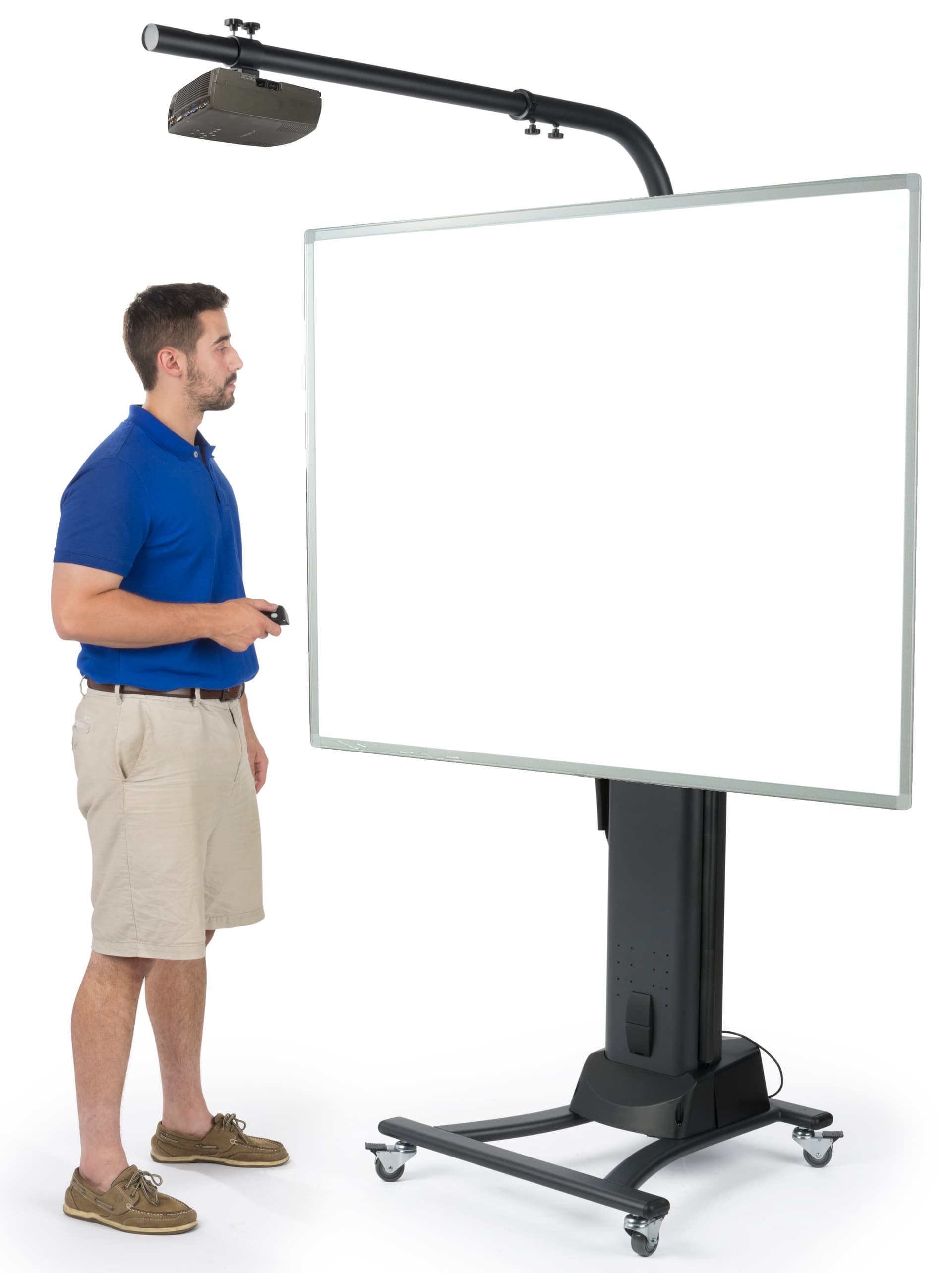 Motorized Interactive Whiteboard Stand in Use
