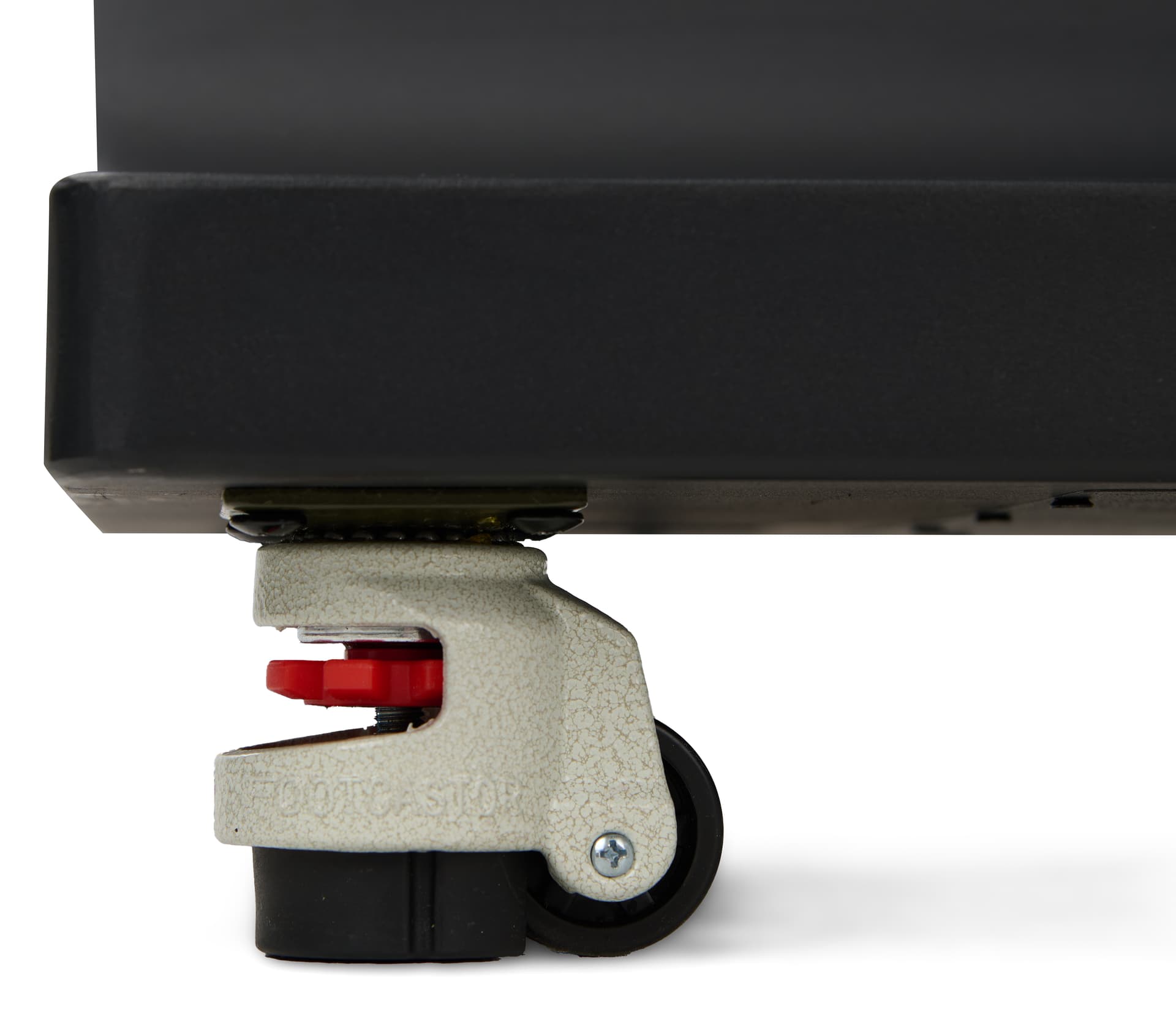 Foldable LED poster with locking and leveling caster wheels