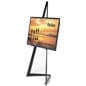 Poster Frame with Bifold Floor Easel, Height Adjustable Display Pegs - Black