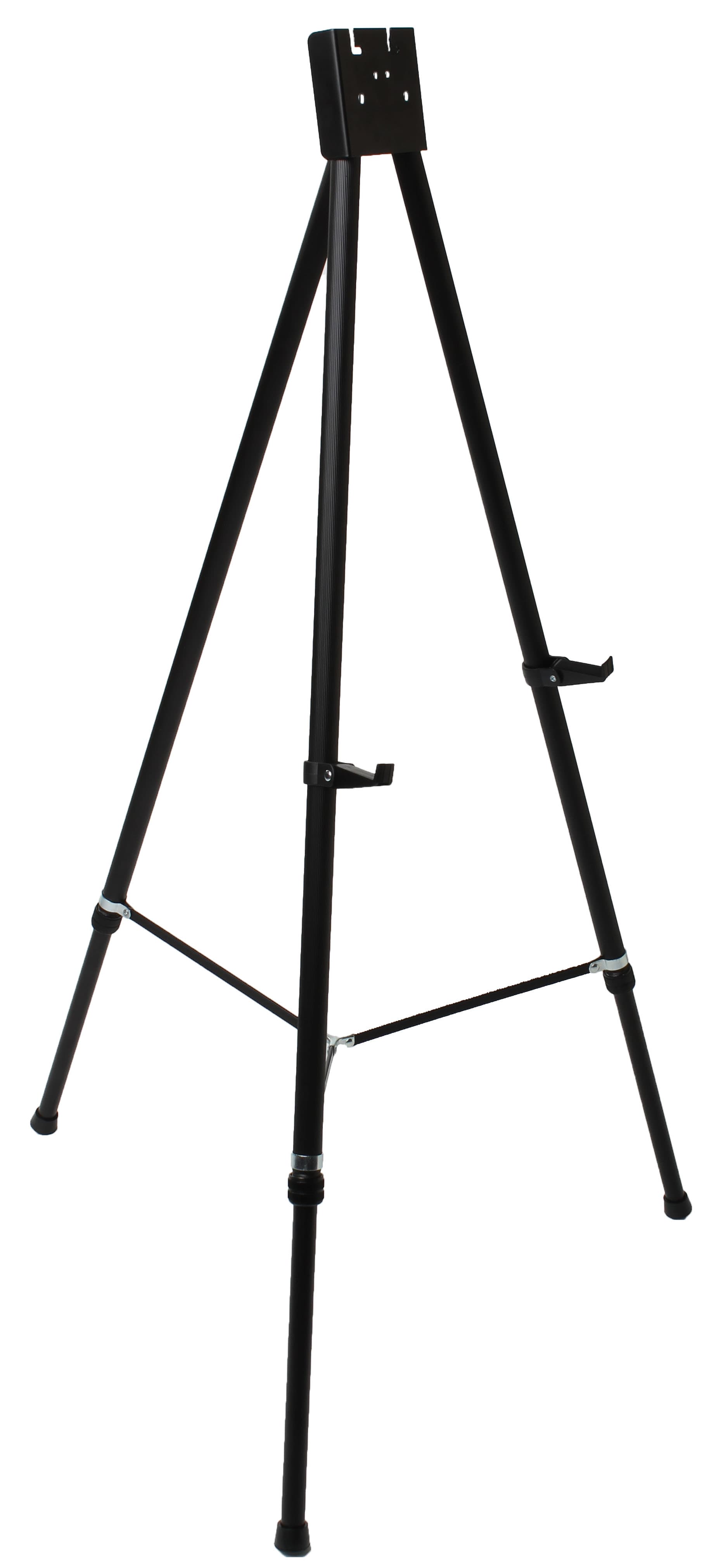 Black Easel Stand with 36” x 48” Snap Frame with 2 Picture Brackets