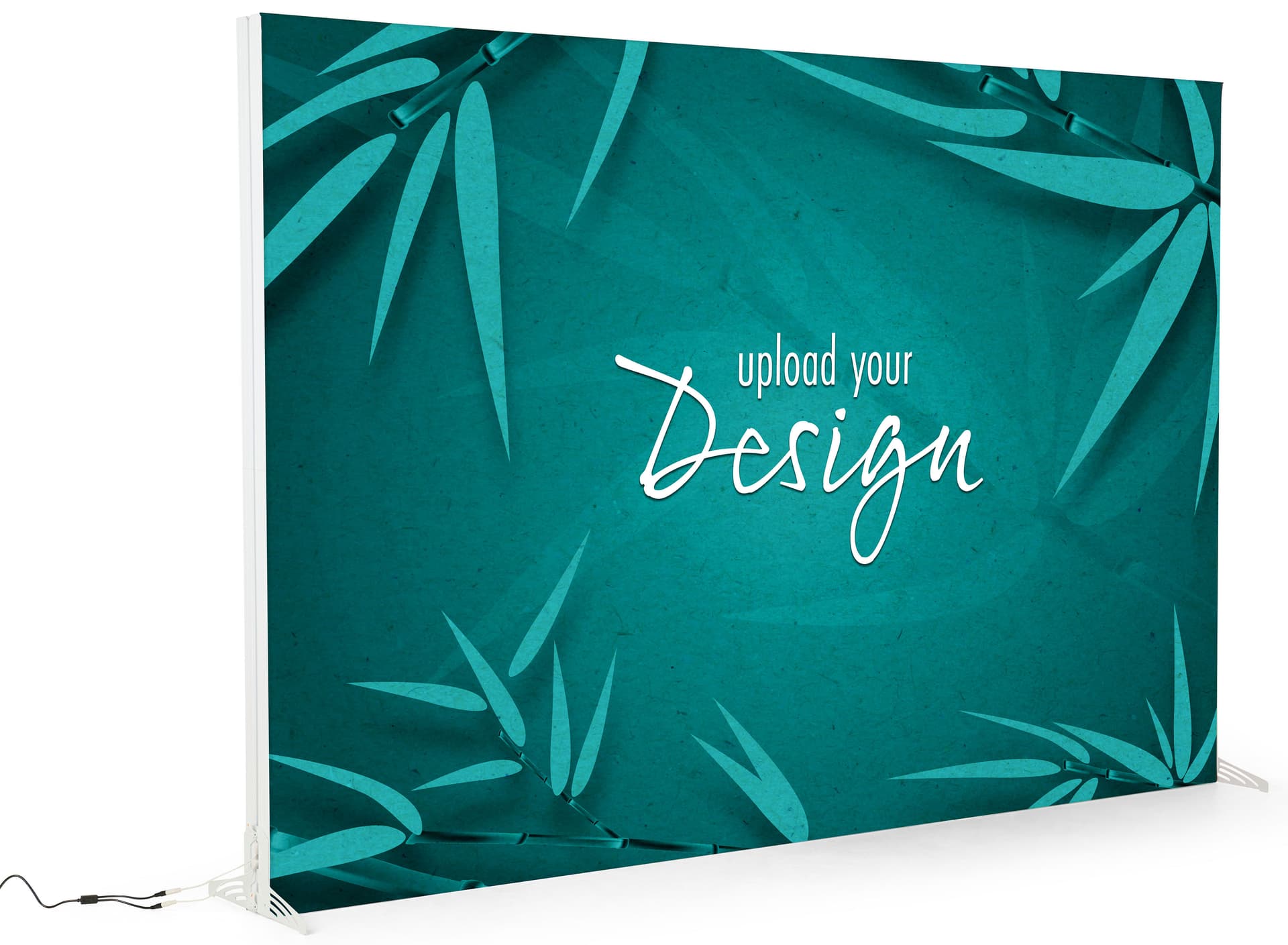 LED backlit trade show display with replacement graphics available 