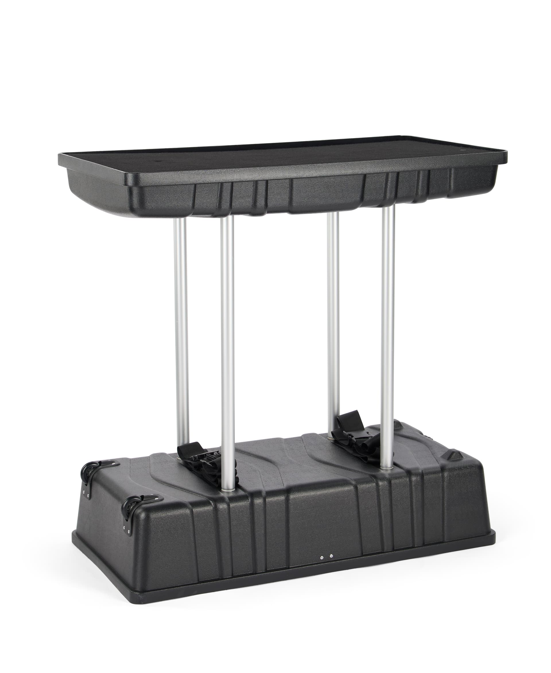 Pop up trade show booth with carry case that converts to counter