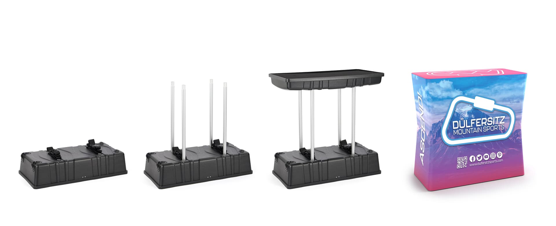 Pop up trade show booth  with convertible counter