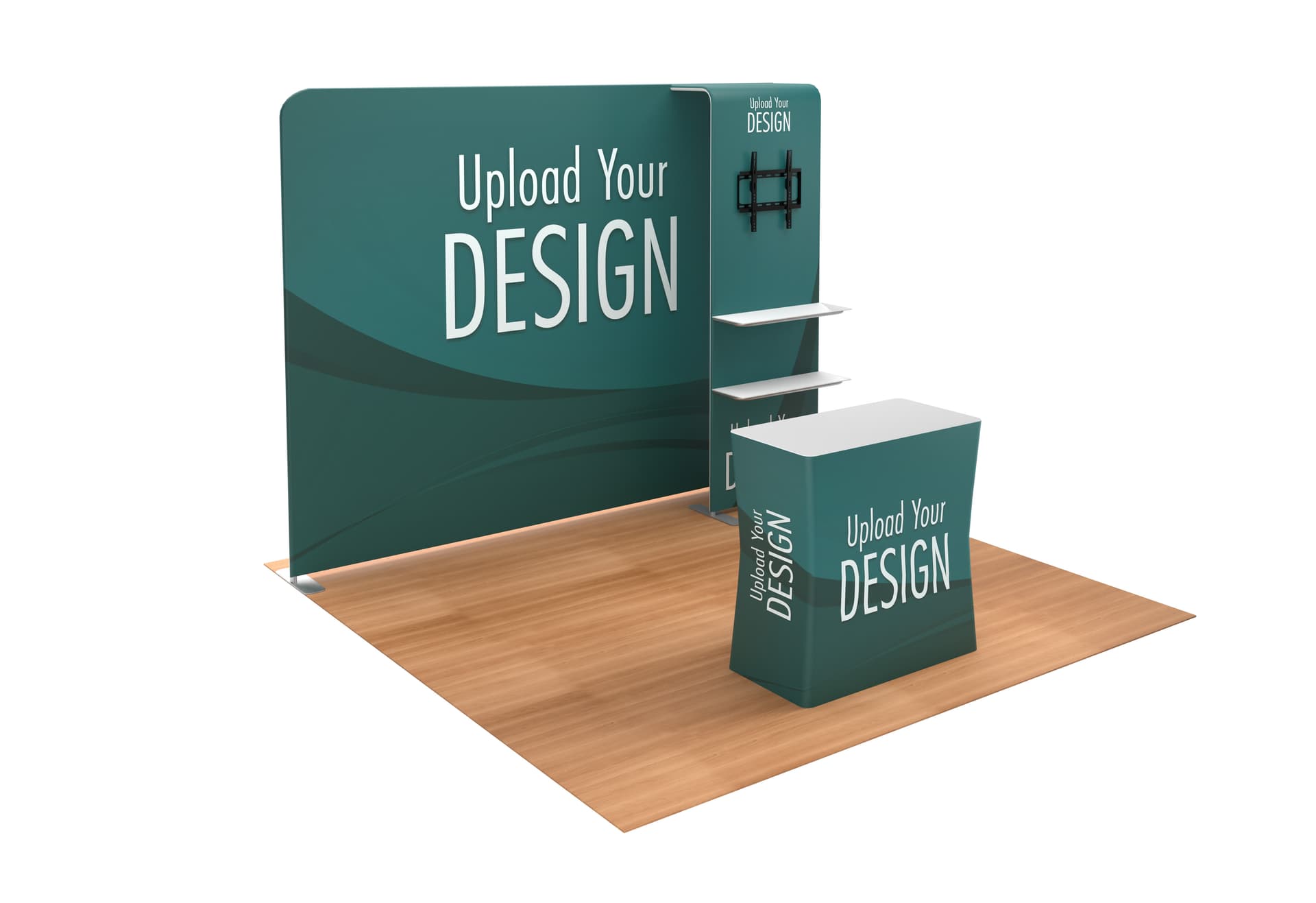 10x10 trade show booth display can be designed online