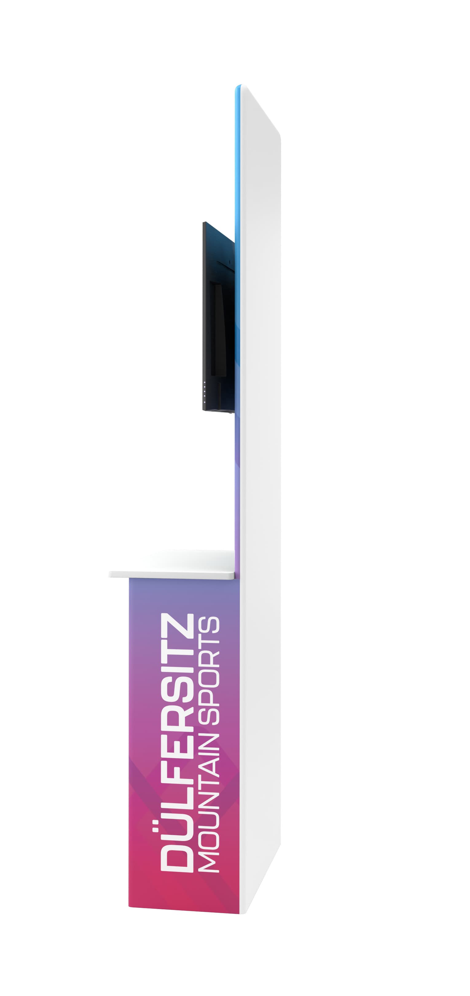Pop Up Backwall display with side graphic
