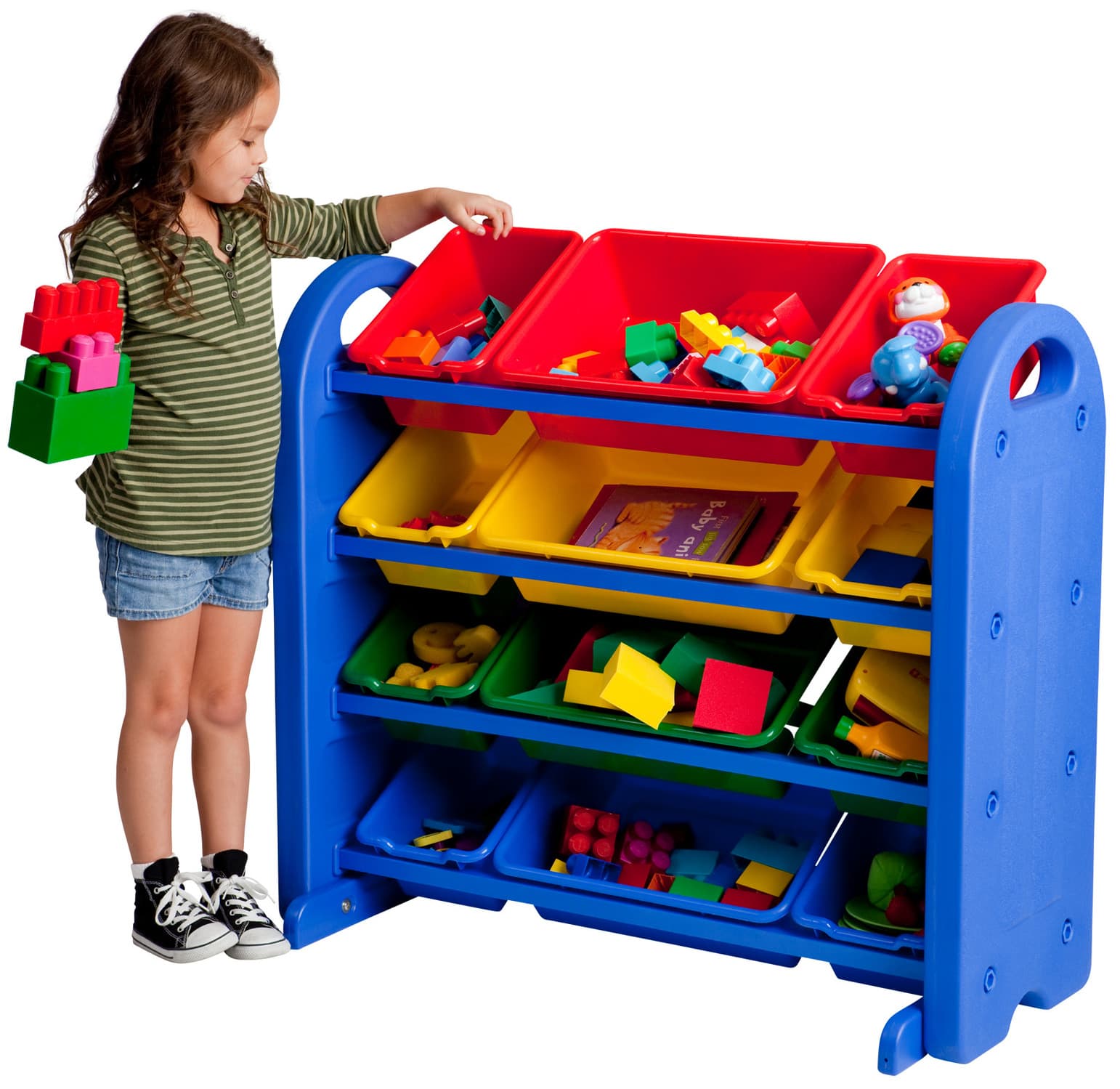 Floor Standing Children's Plastic Storage Organizer