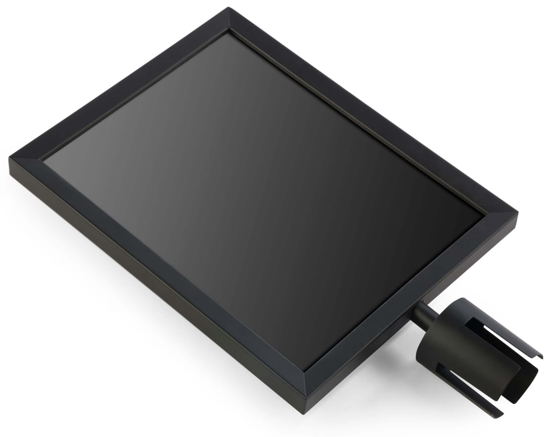 Black 11” x 14” Stanchion Sign Frame is Double Sided