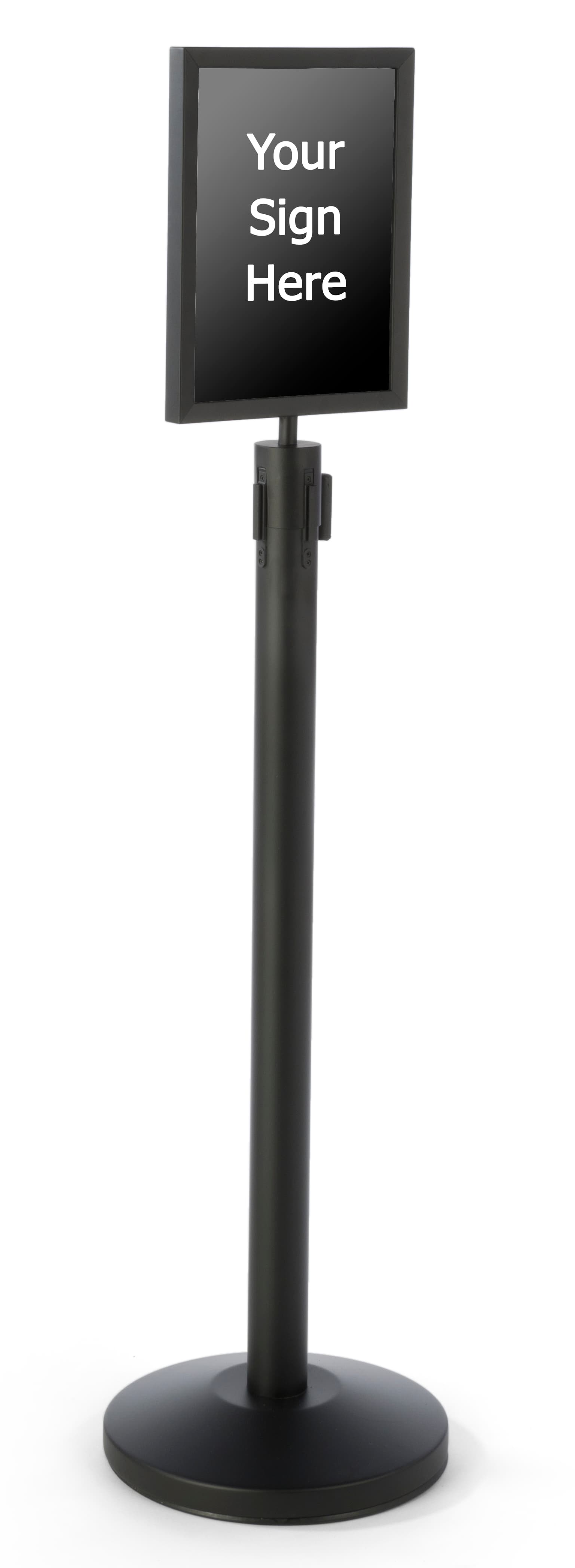 Black 11” x 14” Stanchion Sign Frame Crafted from Steel
