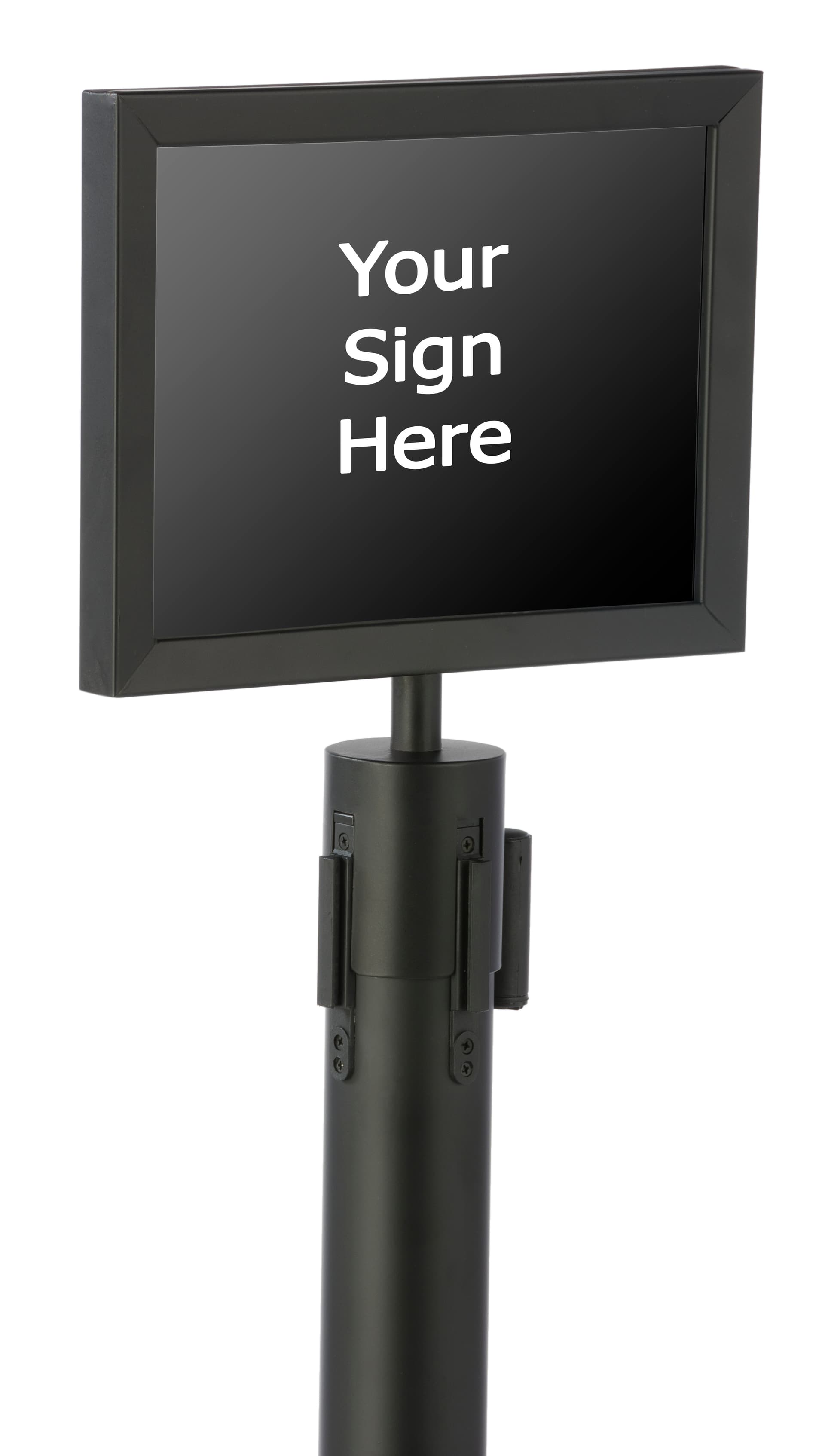 11” x 8.5” Stanchion Sign Holder with PVC Backer
