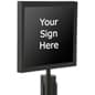 QueuePole.Economy 14  x 11 Stanchion Sign Frame, Slide-in Design, Landscape - Black