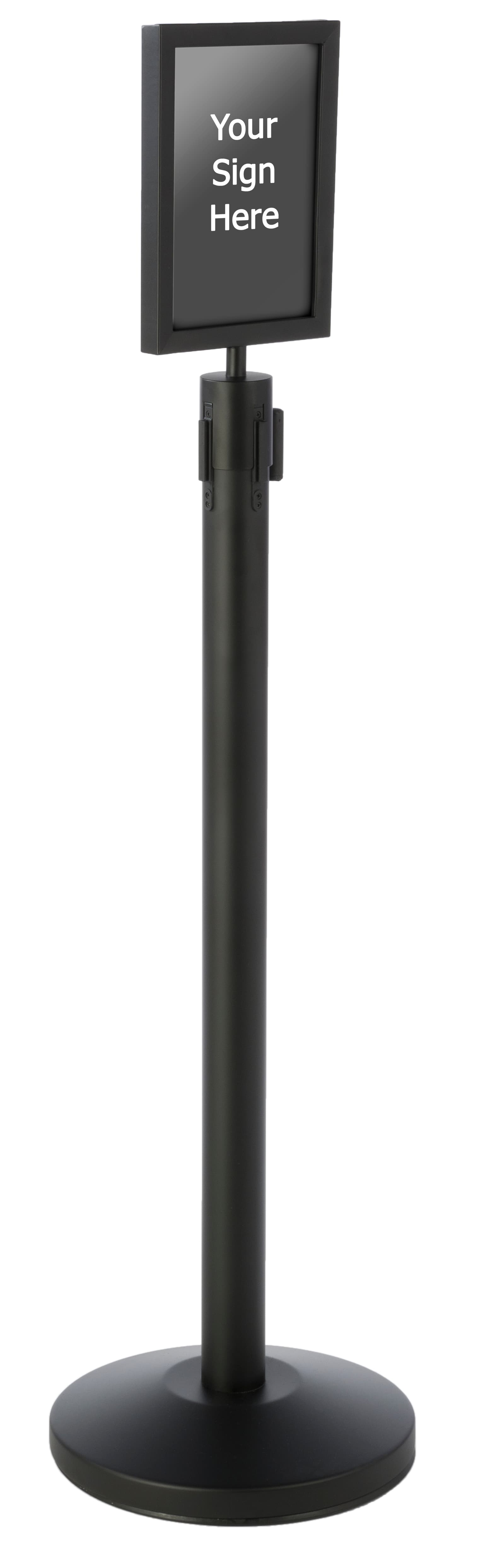 8.5” x 11” Stanchion Sign Holder for Crowd Control
