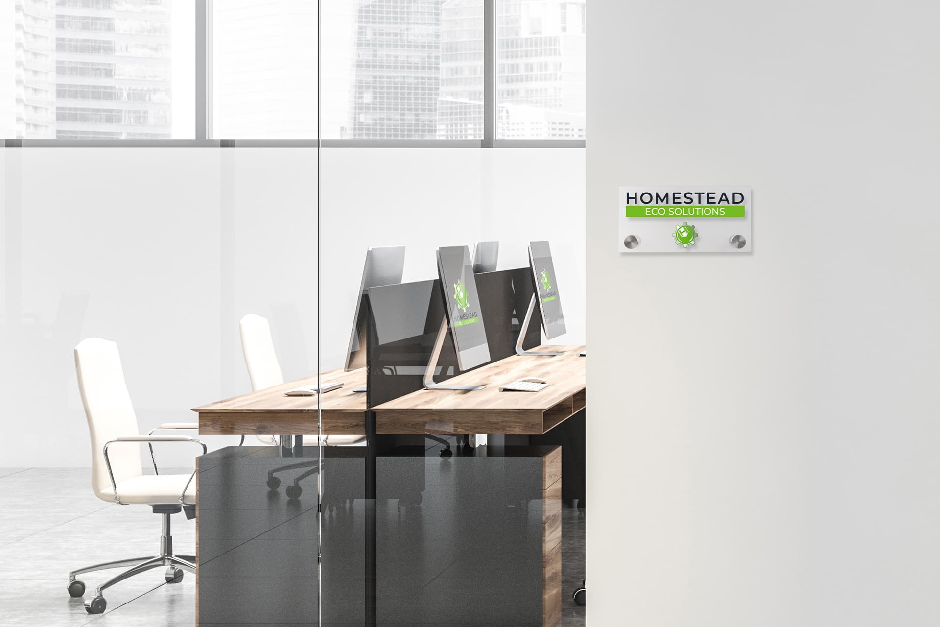 Recycled acrylic custom office wall signs for easy customization