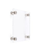 Recycled acrylic custom office wall signs with four stainless steel standoffs