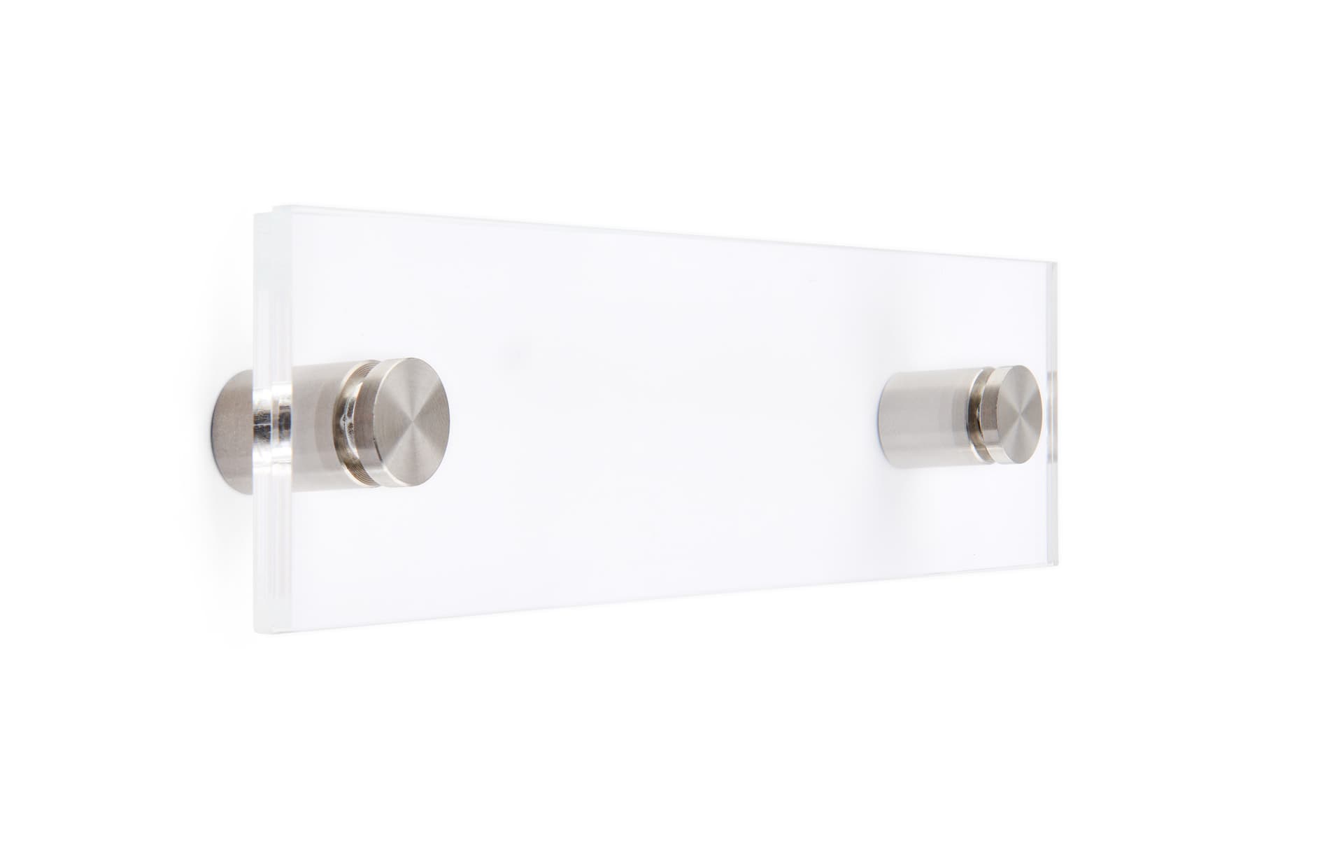 Recycled acrylic custom office wall signs easily mount to wall or door surfaces
