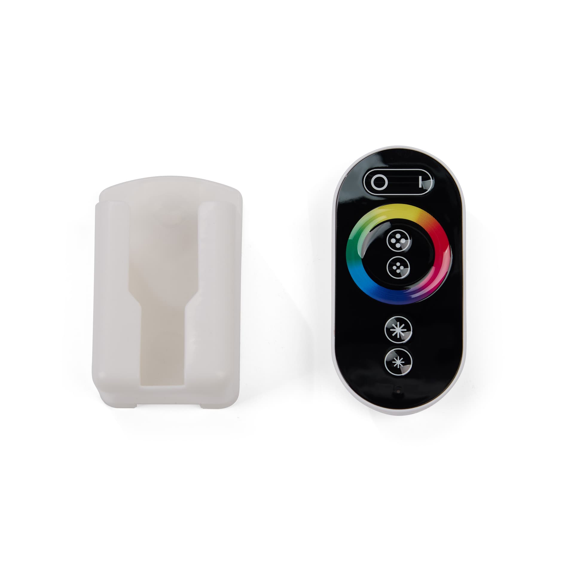 Glass showcase counter with remote control
