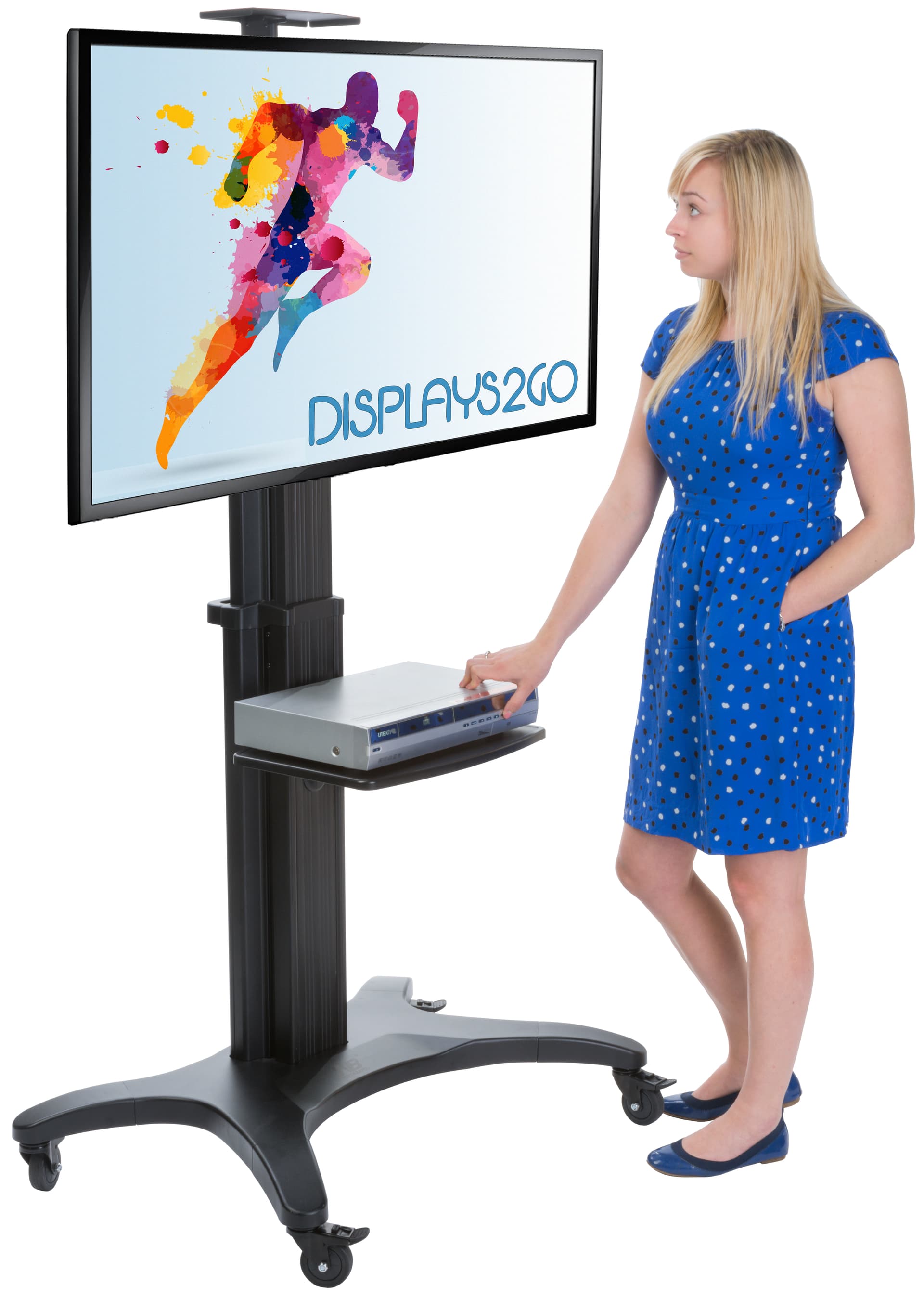 Rollable TV Stand, 100lbs Max Load Capacity