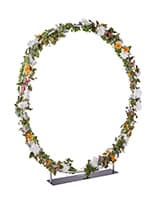 Seven foot round backdrop frame with aluminum build