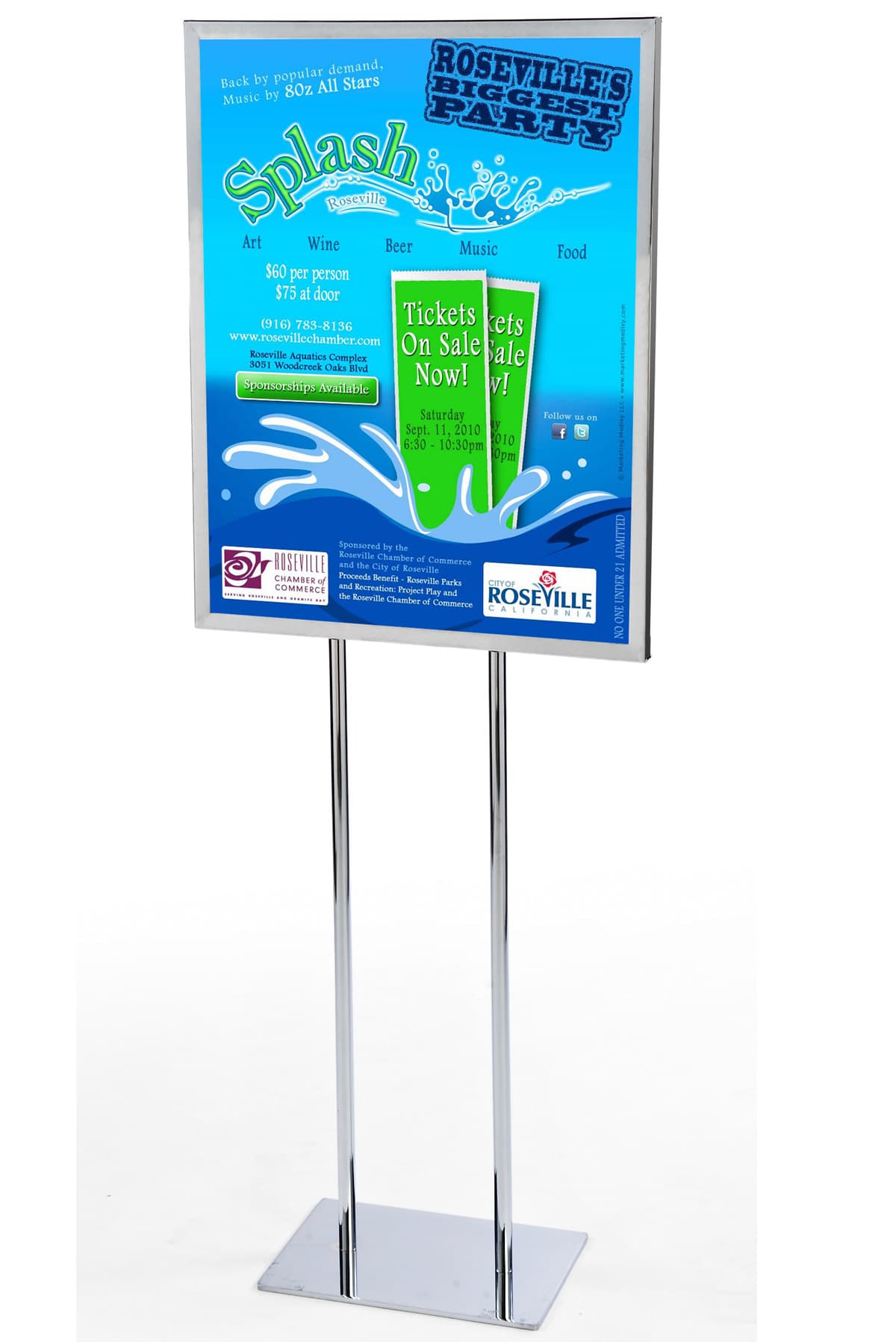 22" x 28" Poster Stands For Exhibition Or Trade Show Use