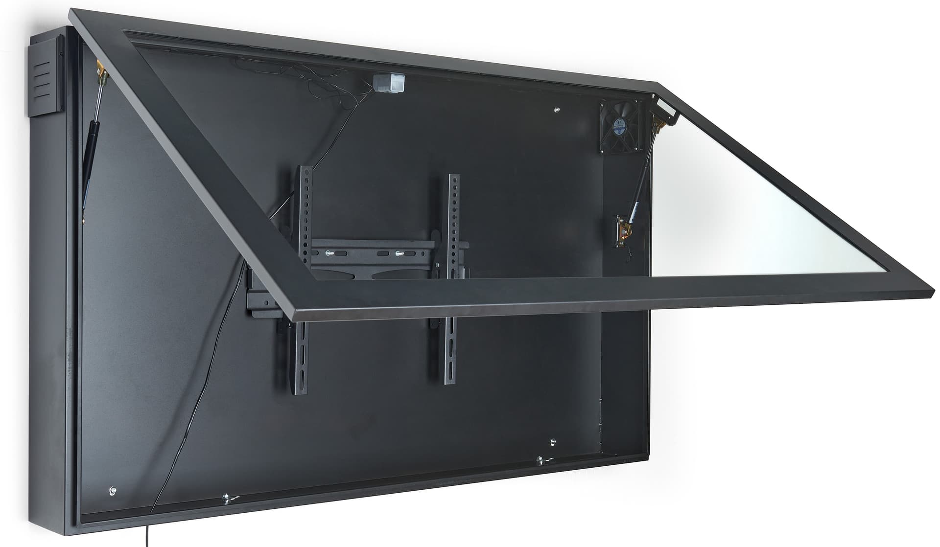 Weather-Resistant TV Box with Internal LCD Mounting Bracket