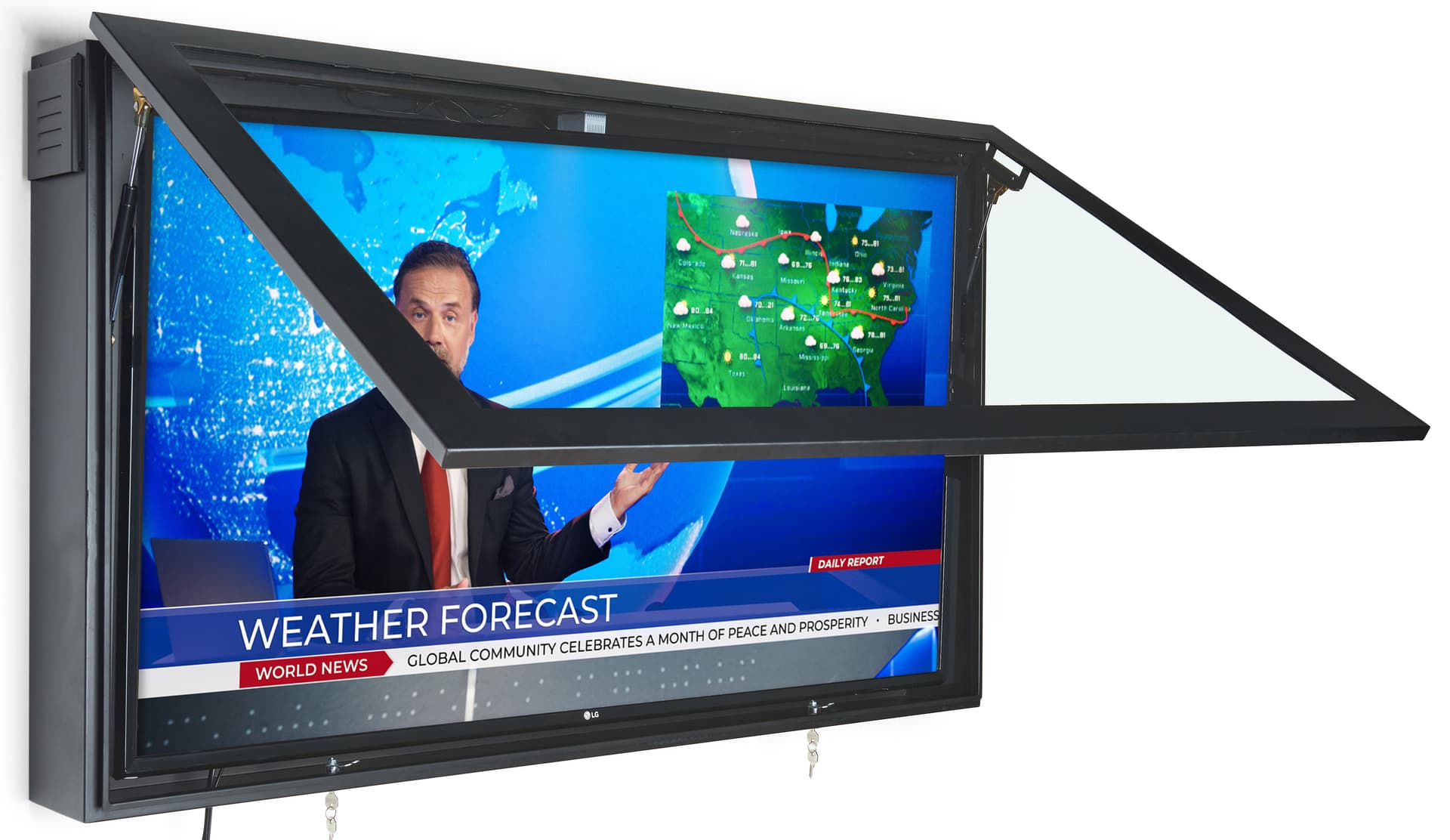 Weather-Resistant TV Box with Powder Coated Black