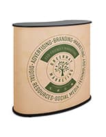 Portable exhibition counter with black expo top