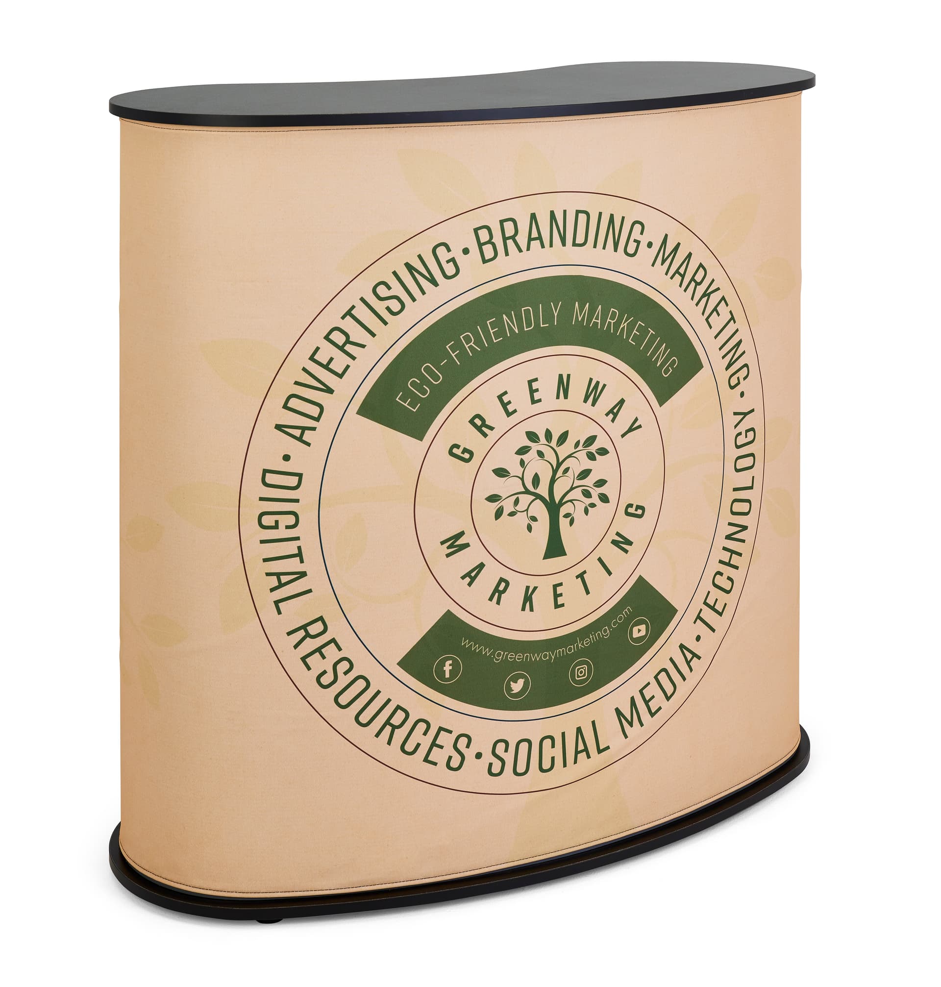 Recycled fabric replacement graphic with UV digital print