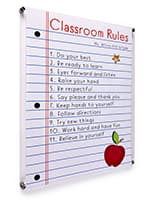 Acrylic wall mount sign holder with wall mounted placement type 