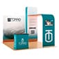 10x10 Trade Show Booth w/ Custom Printing, Arch Monitor Stand, Counter - Full Color