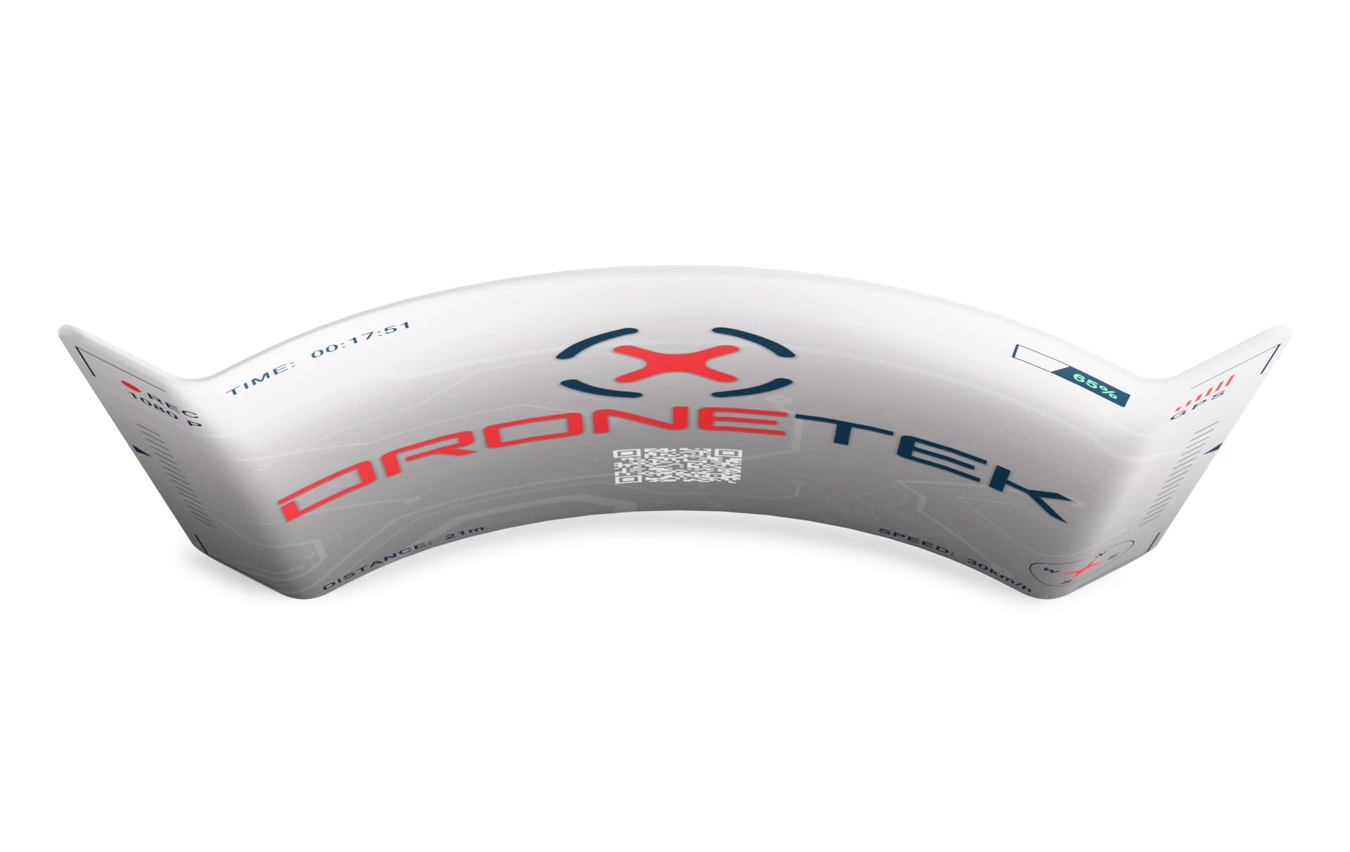 Curved tension fabric display with portable design 