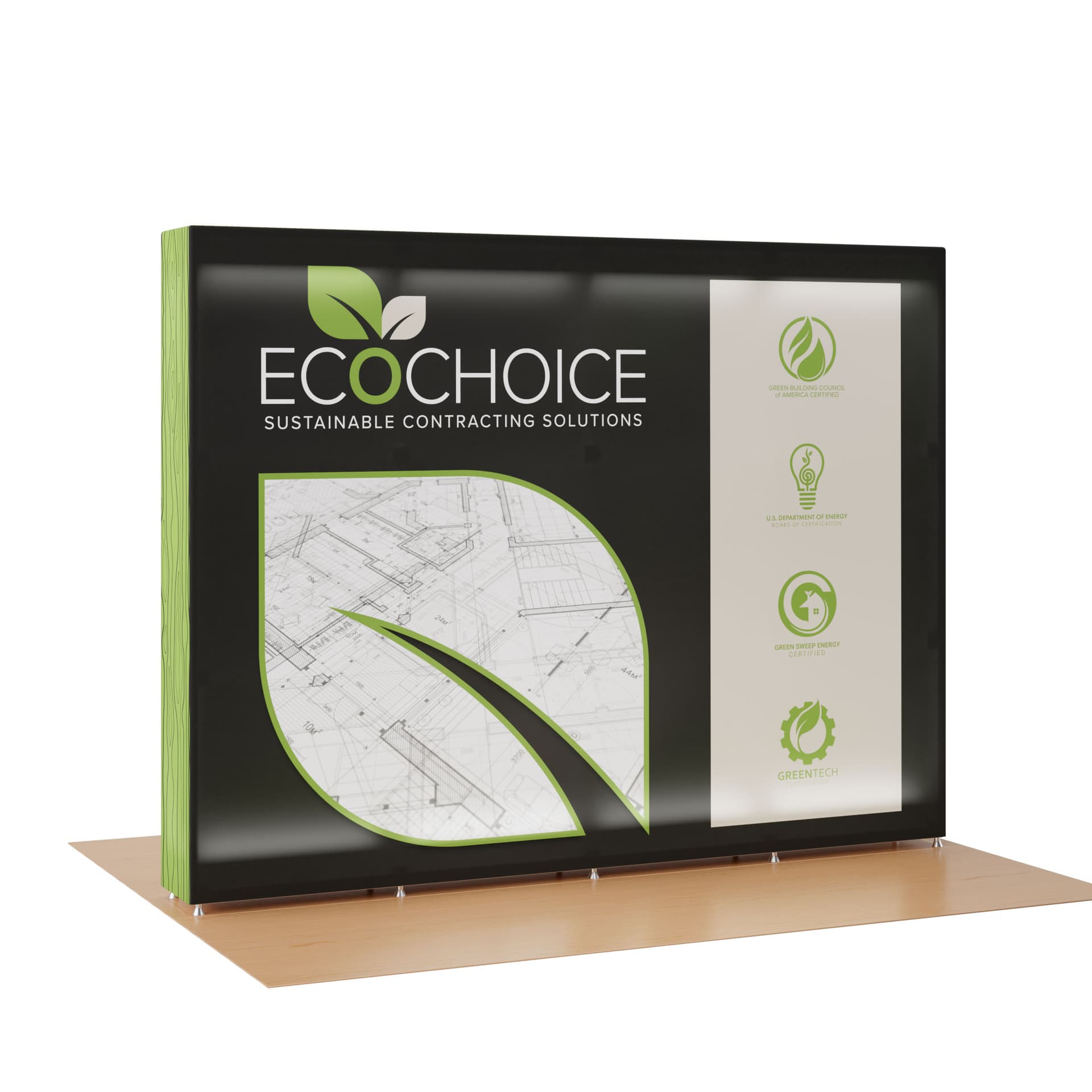 SEG Backlit LED Pop-Up Display features all-over printing for 360 degree visibility
