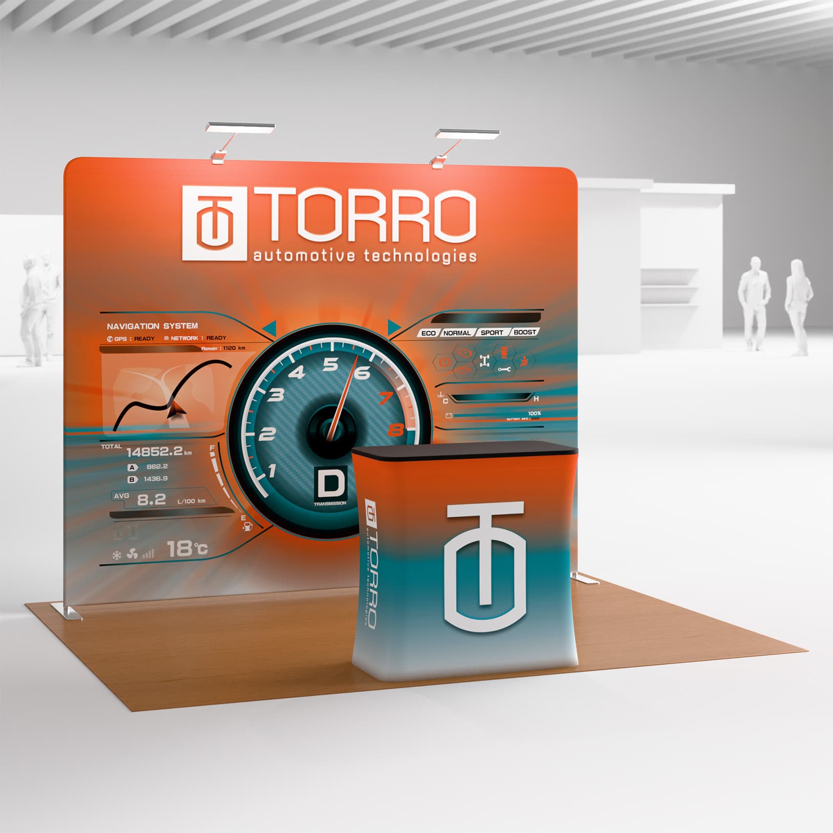 Zip up trade show kit with lightweight design 