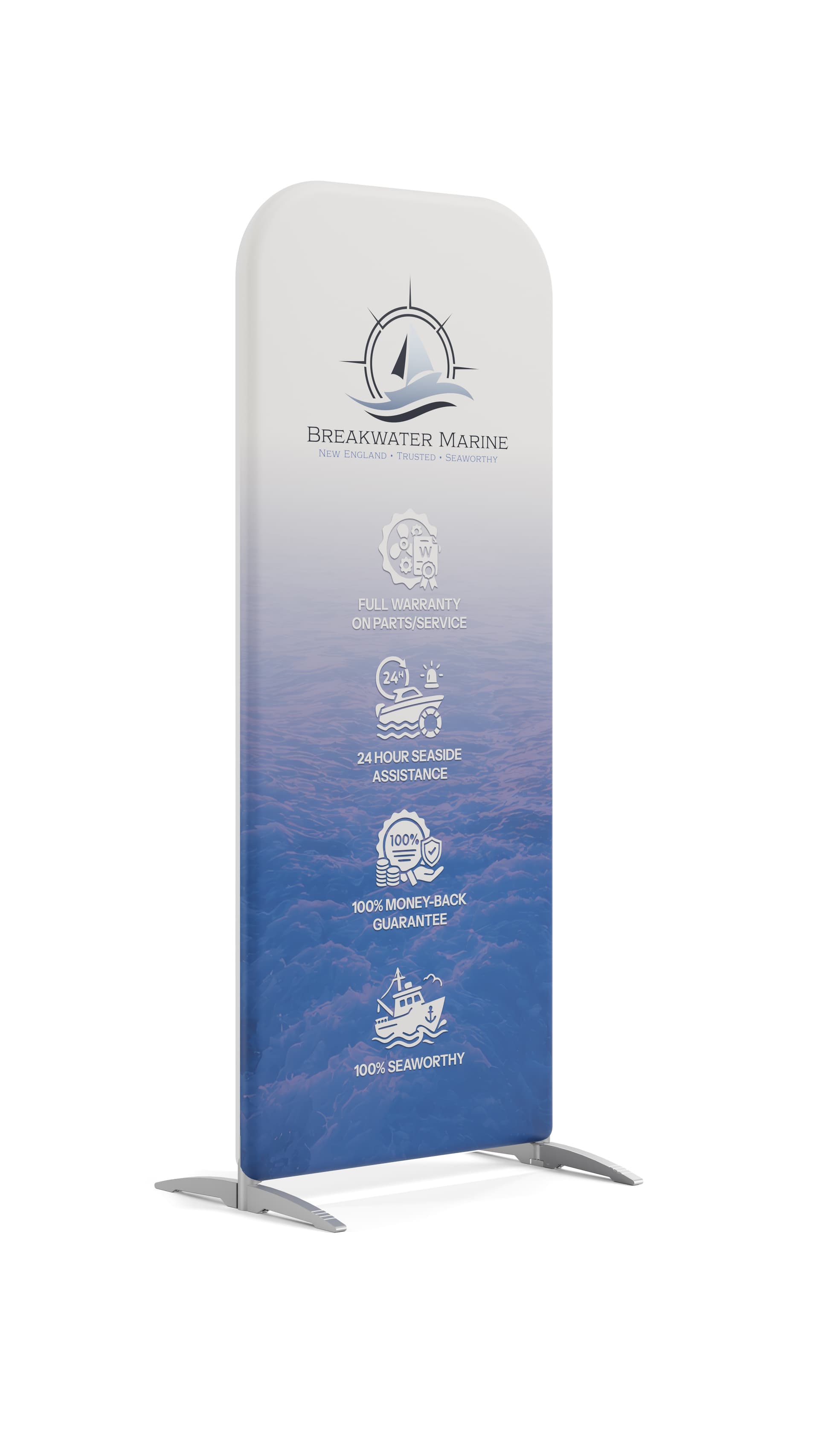 Replacement Graphics for EXFOLD2X5 Tension Fabric Display are single-sided