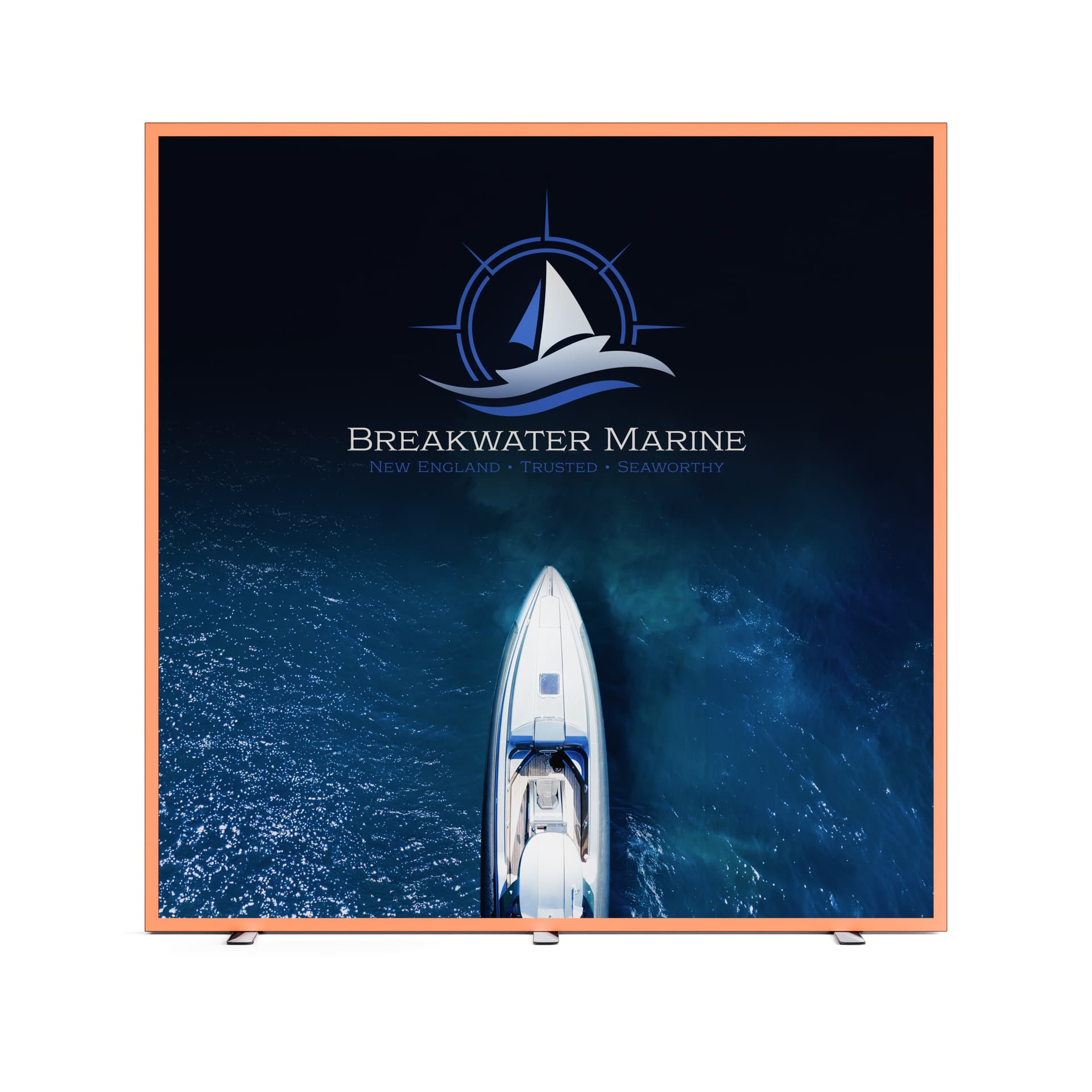 SEG Light Box Display with RGB Color Changing Frame features dye sublimation printing on SEG graphics