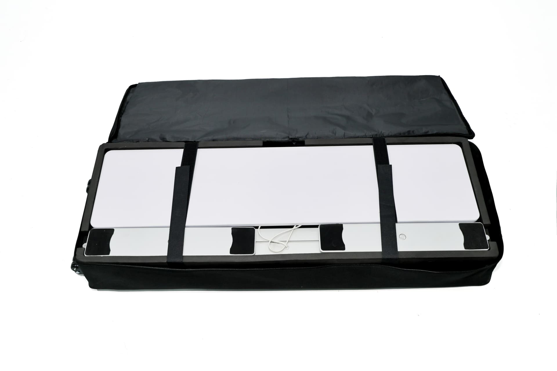 LED Light Box Counter with RGB Frame includes a carrying case