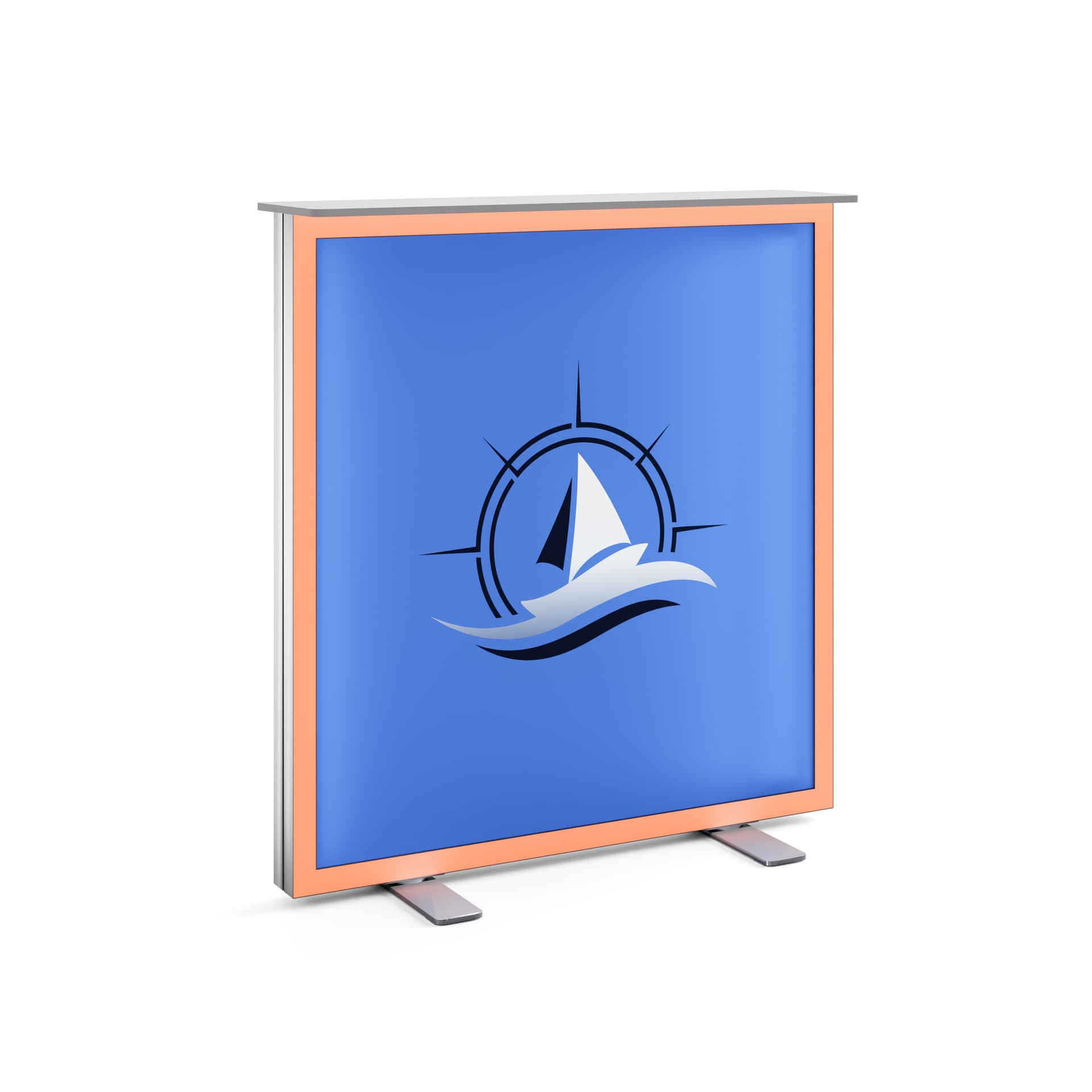 LED Light Box Counter with RGB Frame is custom printed with your artwork