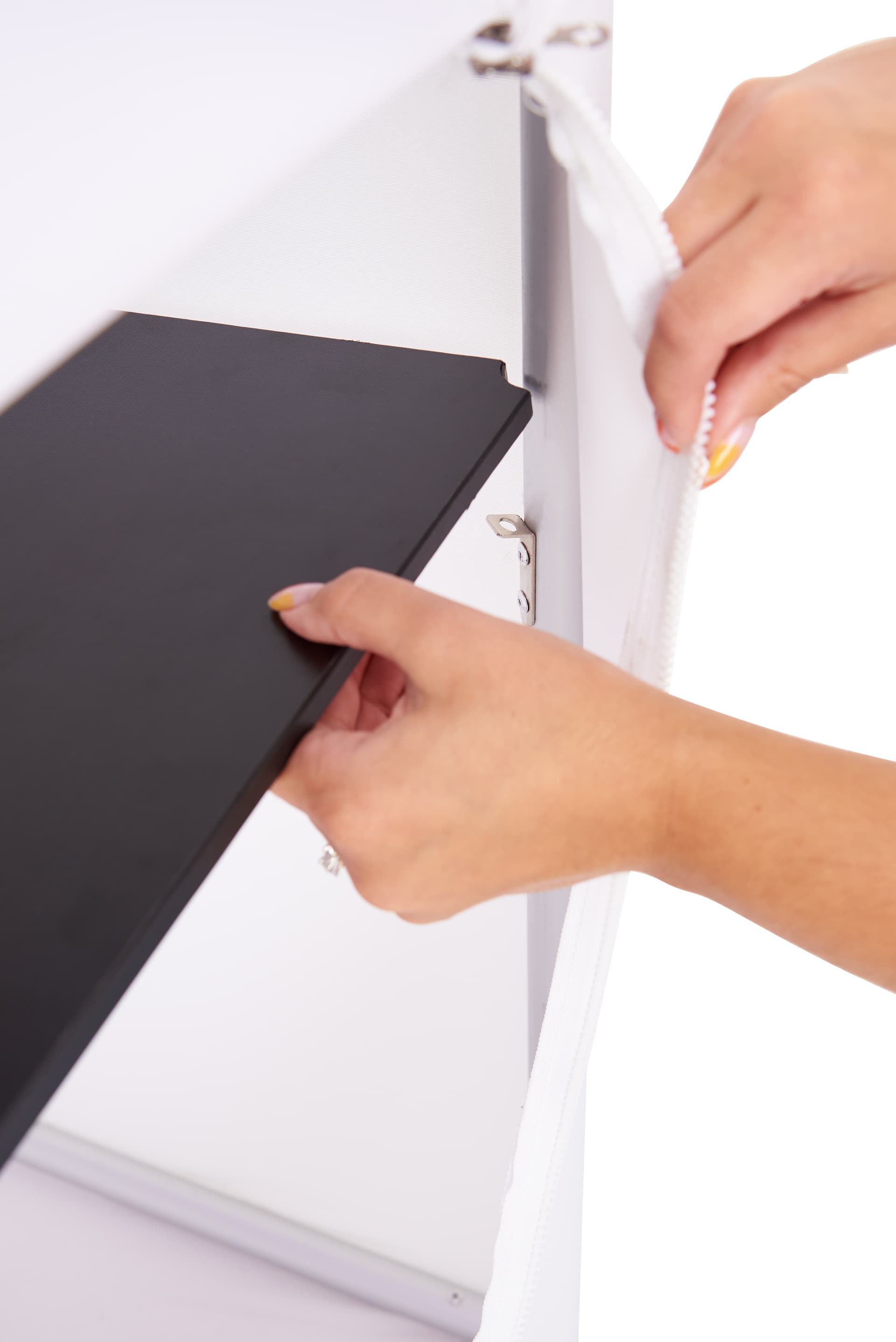 Replacement frame for EZMAG counter has a removable shelf 