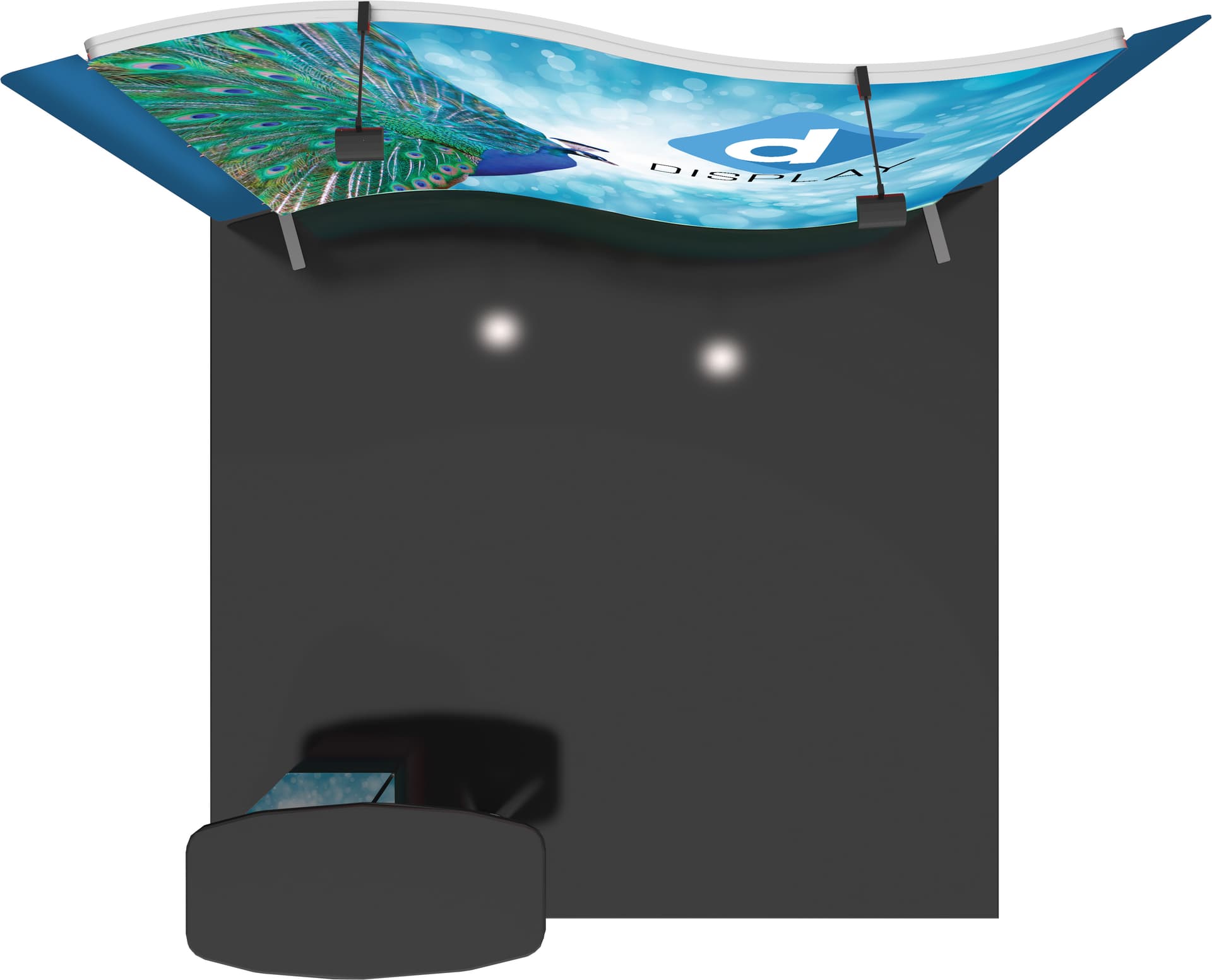 Custom Trade Show Booth with Curved Backdrop