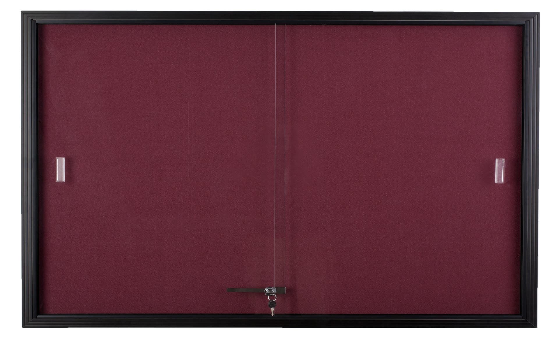 Maroon Fabric Tack Board with Tempered Glass