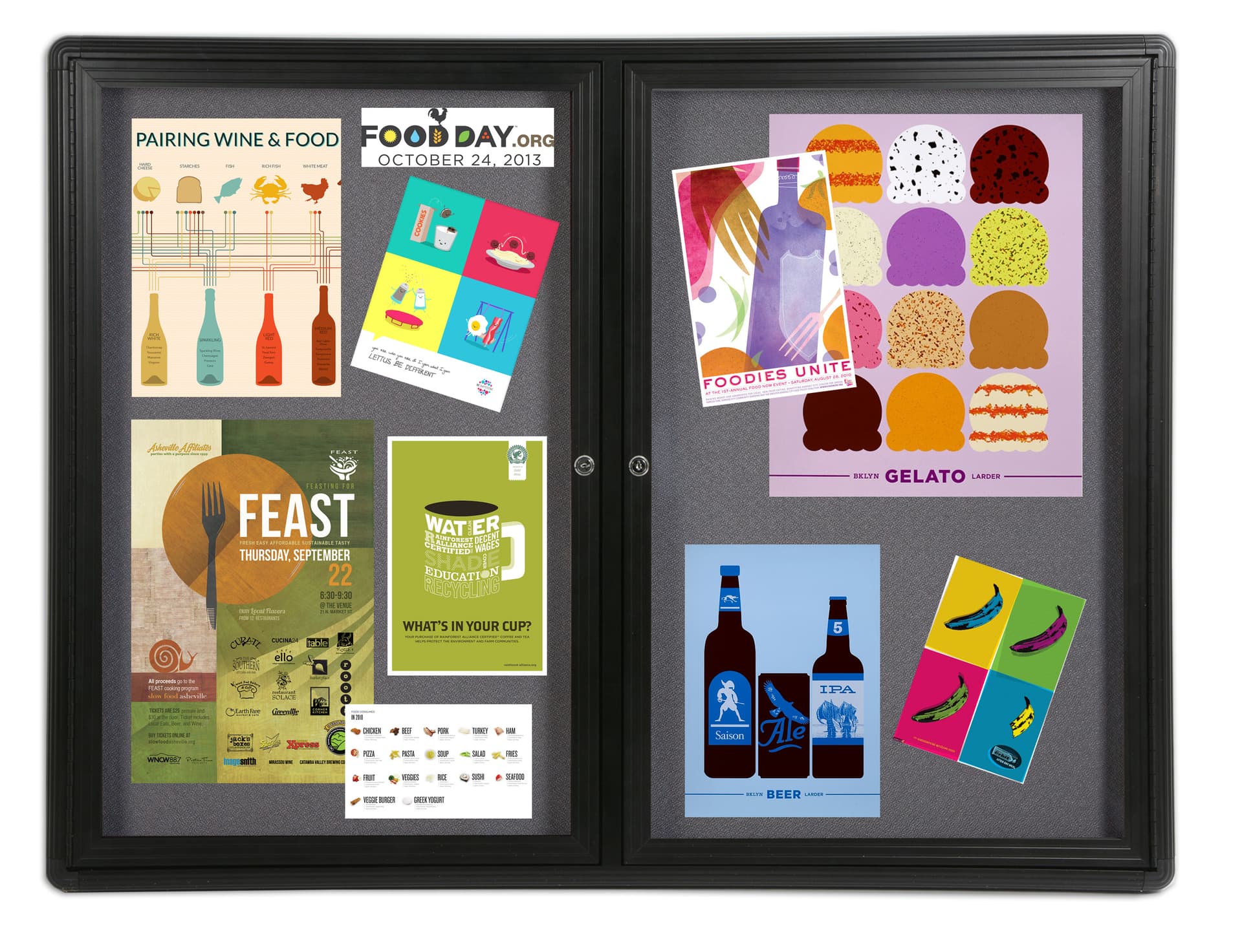 enclosed fabric board
