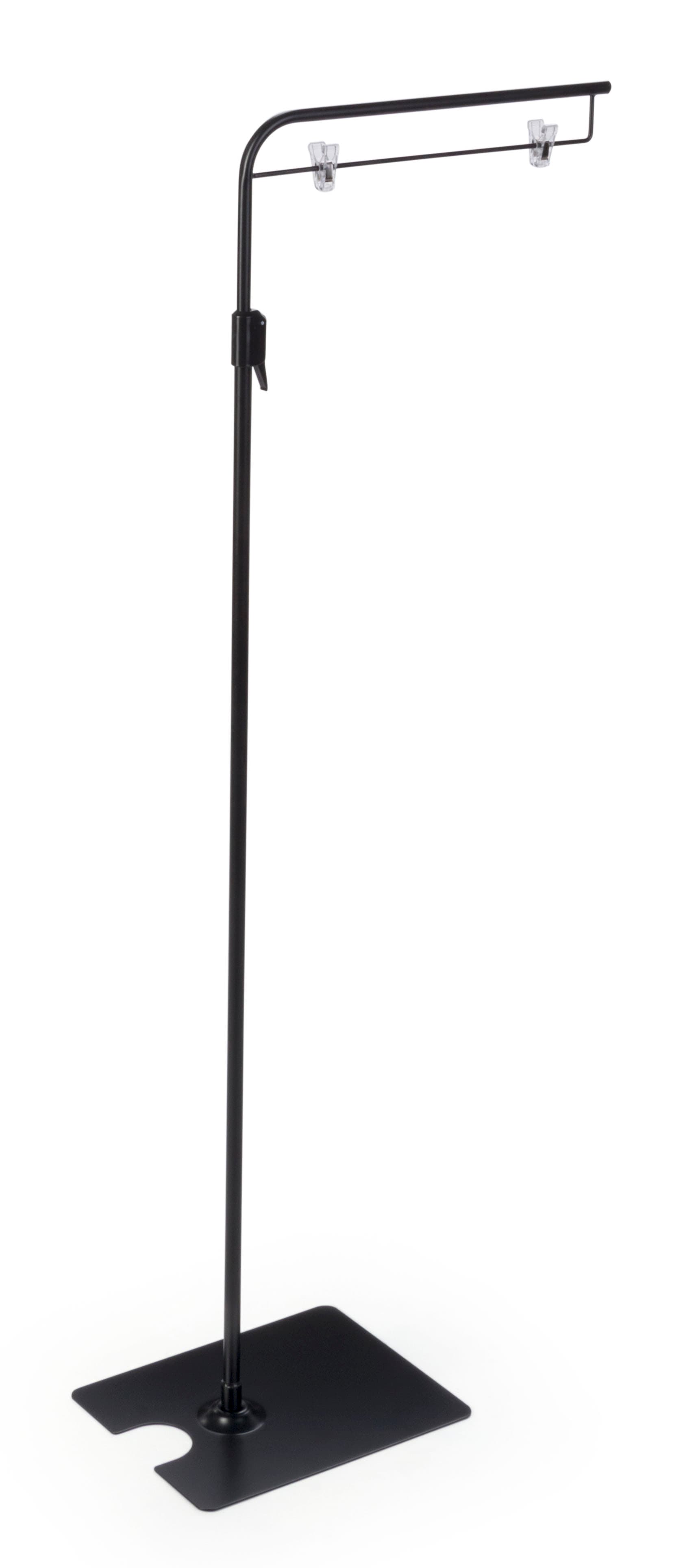 Sign Clip Floorstand for Retail with 2 Clasps