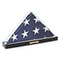 American-Made Wood Flag Case for 5’ x 9.5’ Flags, Custom Engraved - Black