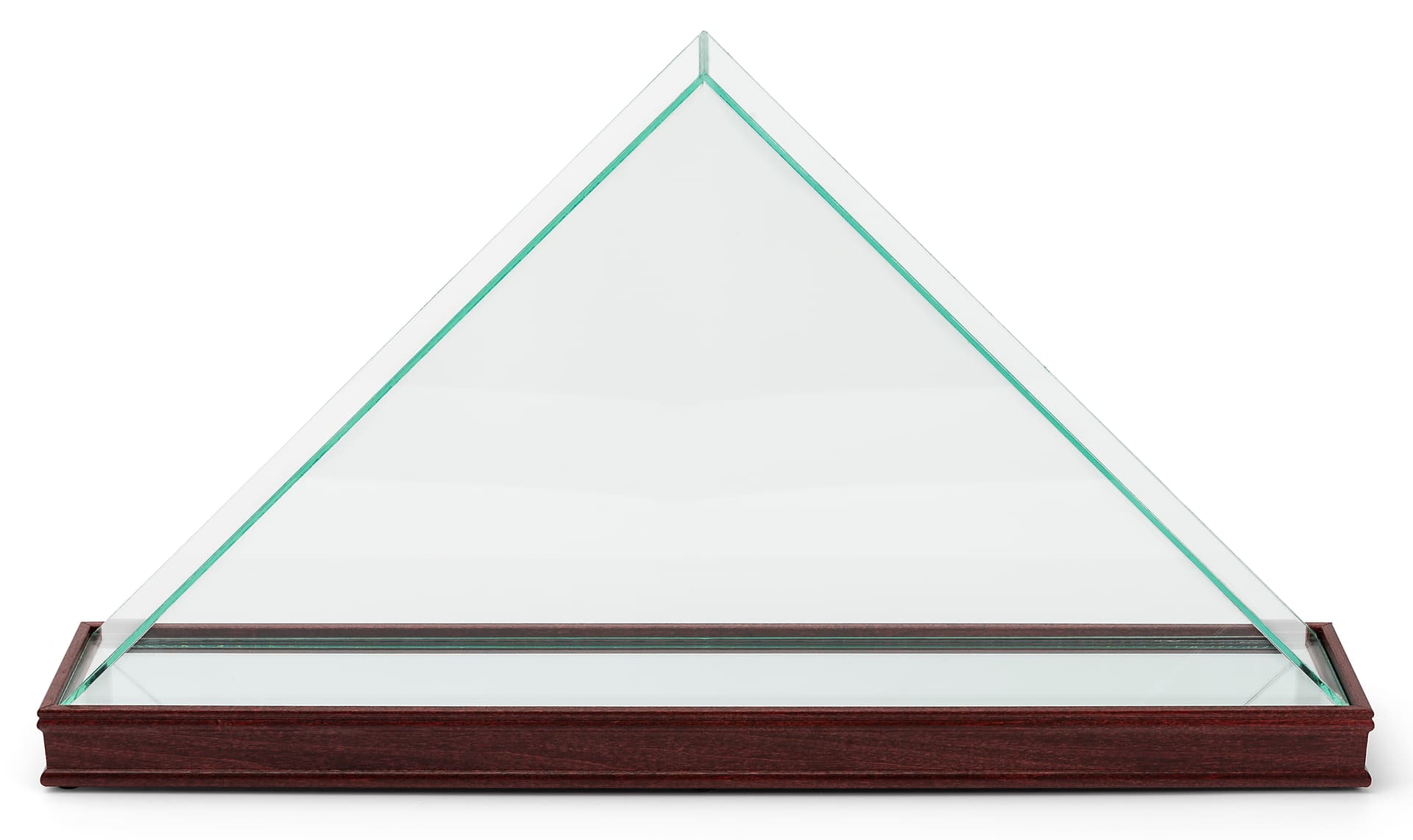 Cherry finish commemorative American flag display