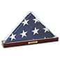 American-Made Wood Flag Case for 5’ x 9.5’ Flags, Custom Engraved - Cherry
