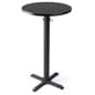 24”w x 42”h Round Cocktail Table - Black